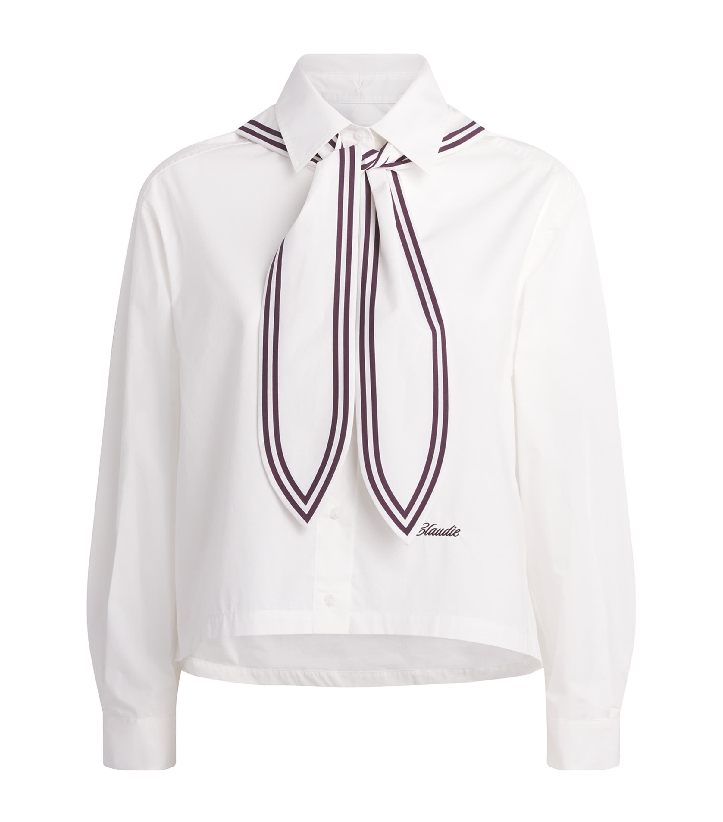 Claudie Pierlot Womens Cotton Sailor Shirt Ecru Image 1