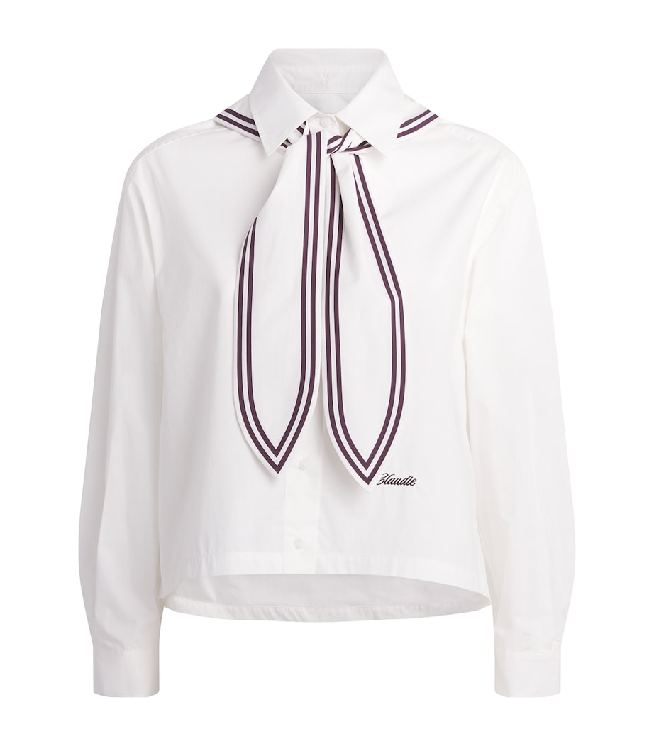 Claudie Pierlot Womens Cotton Sailor Shirt Ecru Image 1