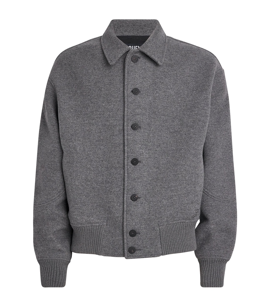 Wool Feltro Bomber Jacket 950-GREY Image 1