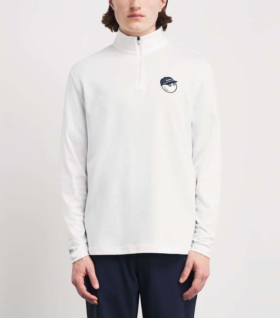 Malbon Golf Mens Flyer Mid Layer White Image 4