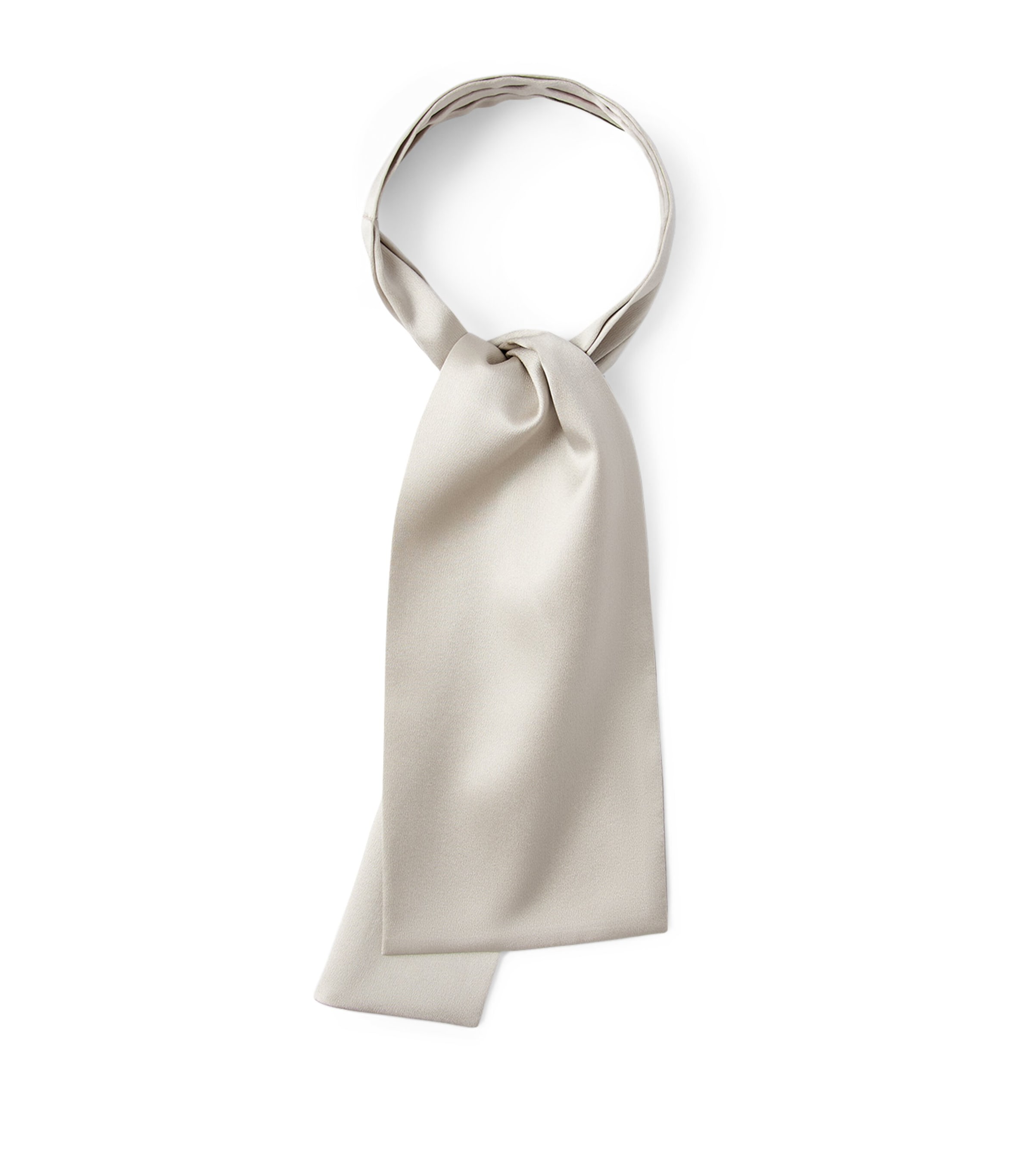Brunello Cucinelli Stretch-satin Silk Jabot Scarf In Sand