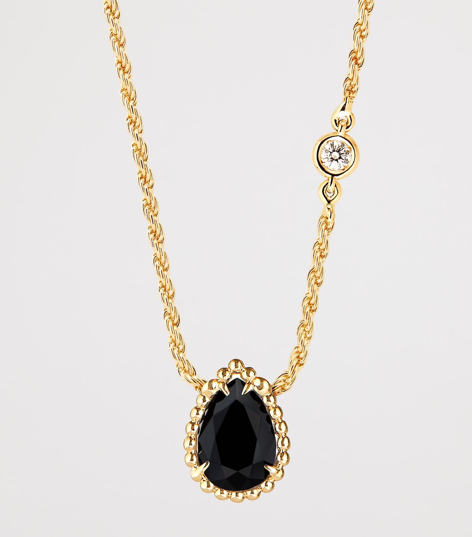 Boucheron Yellow Gold, Diamond and Onyx Serpent Bohème Pendant Necklace Yellow Gold Image 3