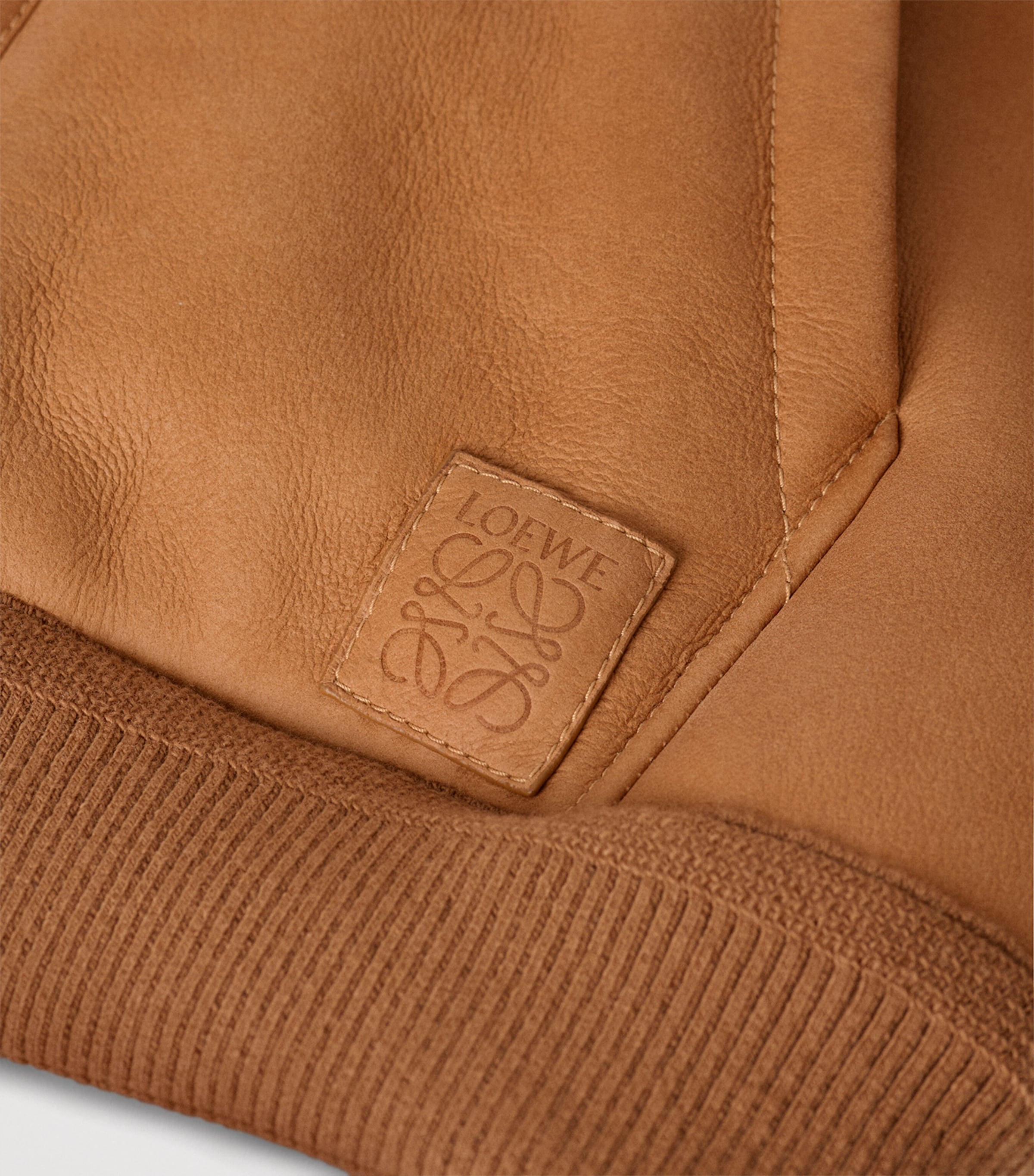 Shearling Reversible Hooded Jacket TAN Image 7