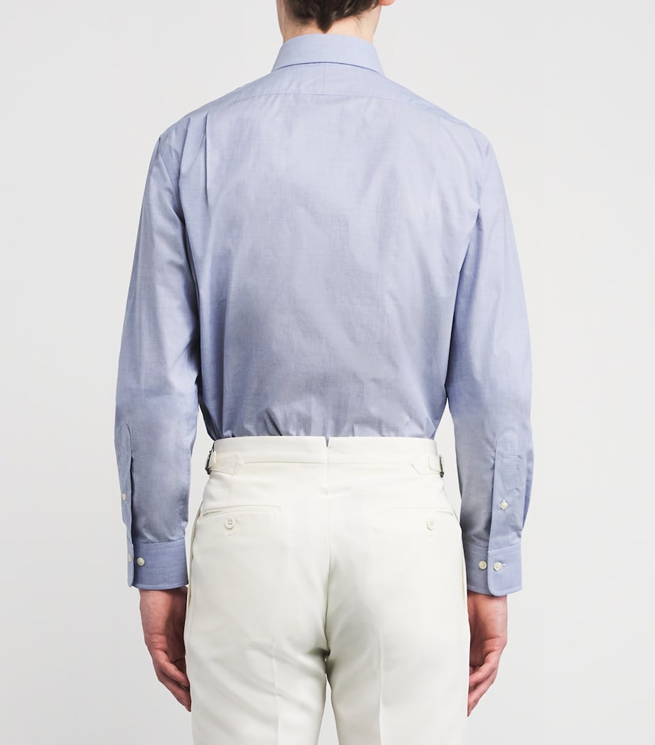 Poplin Slim-Fit Shirt 3210A LIGHT BLUE/WHI Image 4