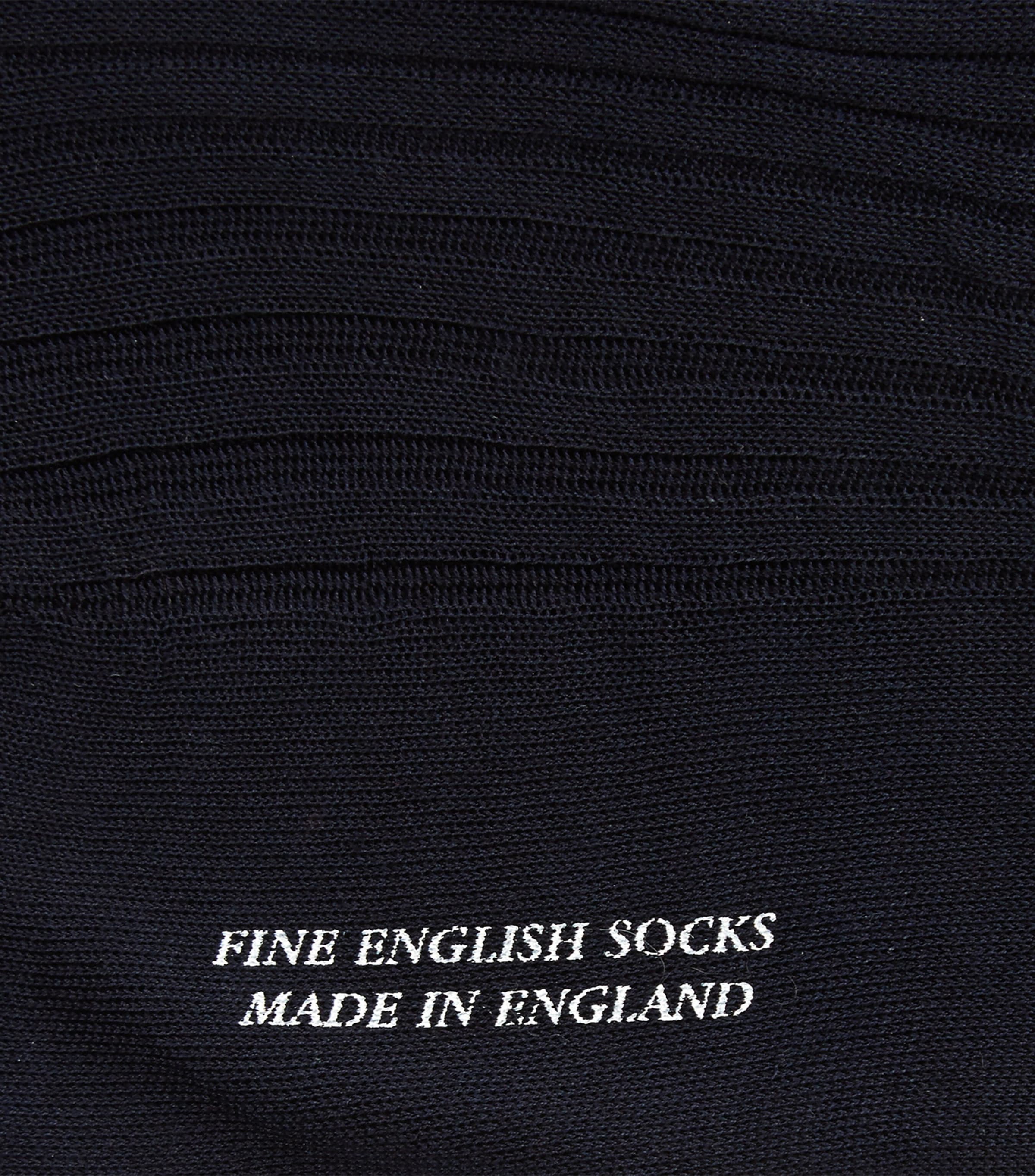 Egyptian Cotton Lisle Short Socks NAVY Image 2