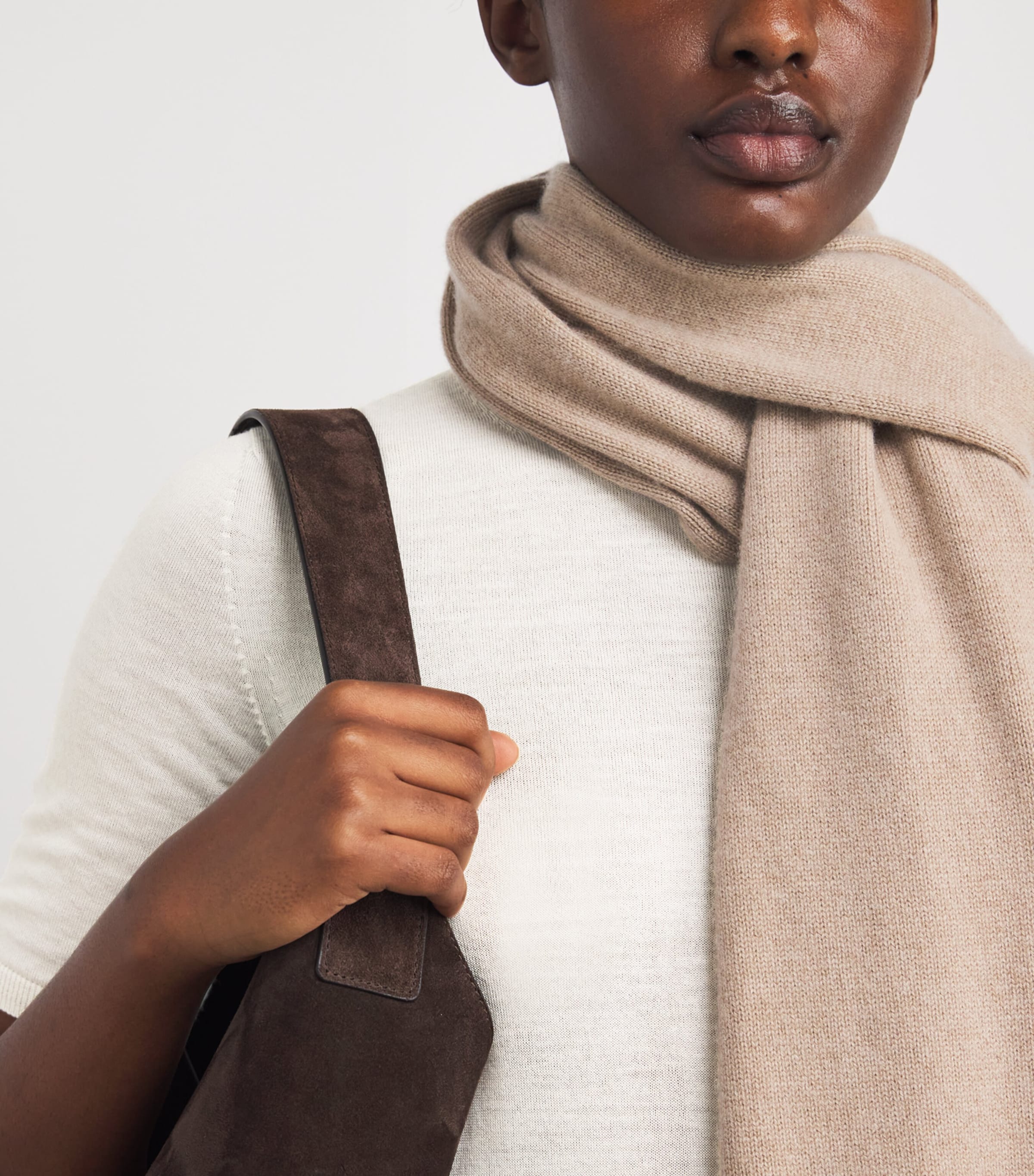 Virgin Wool Short-Sleeve Sweater WHITE Image 6