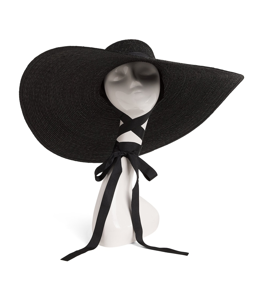ELIURPI Wide Boater Hat Black Image 1