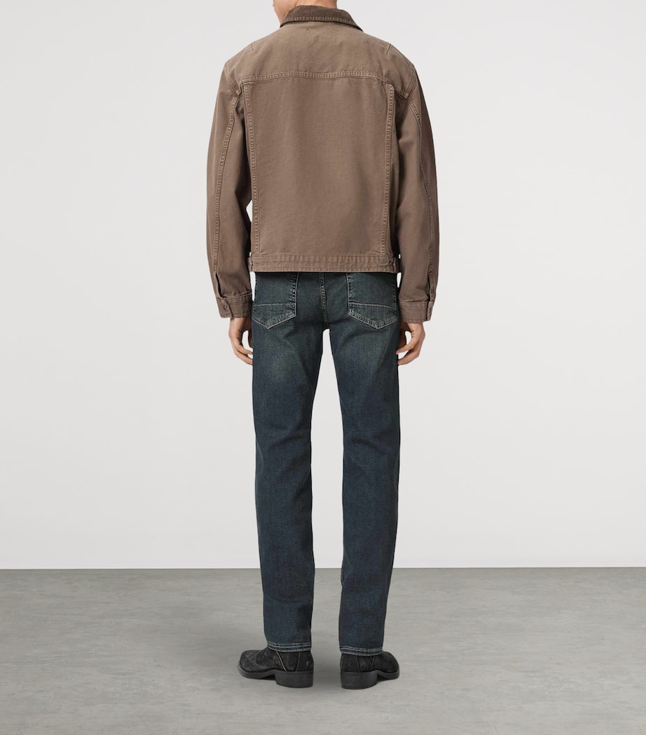 AllSaints Mens Sid Ultra Comfort Jeans Tinted Indigo Image 6