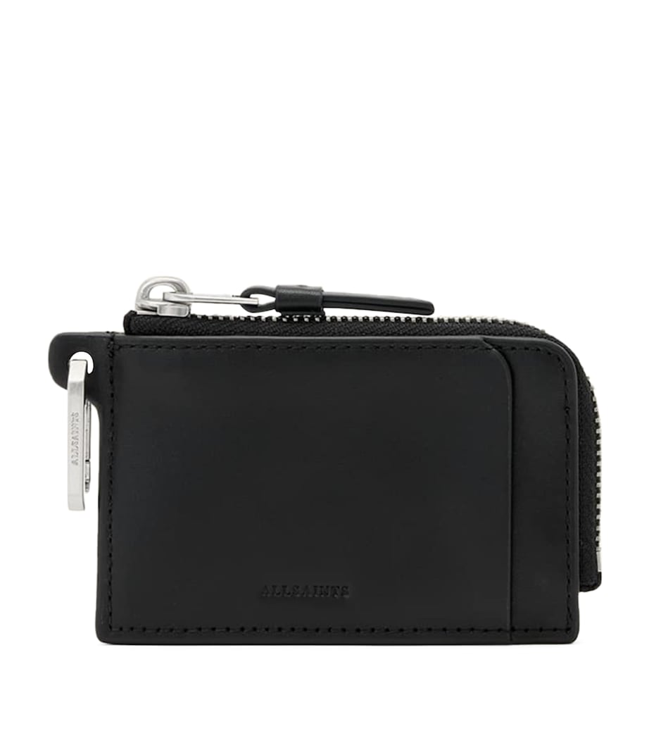 AllSaints Leather Remy Wallet Black/silver Image 1