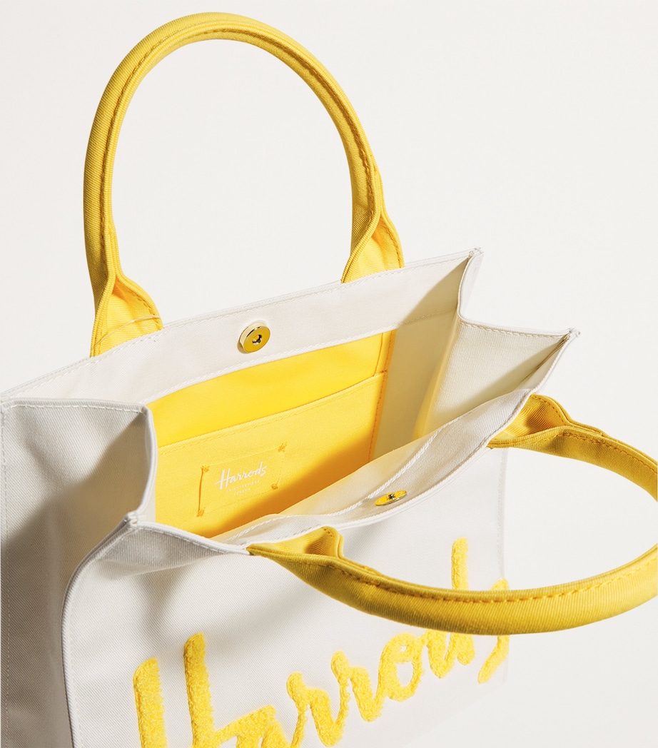 Small Cotton Logo Tote Bag YELLOW Image 4