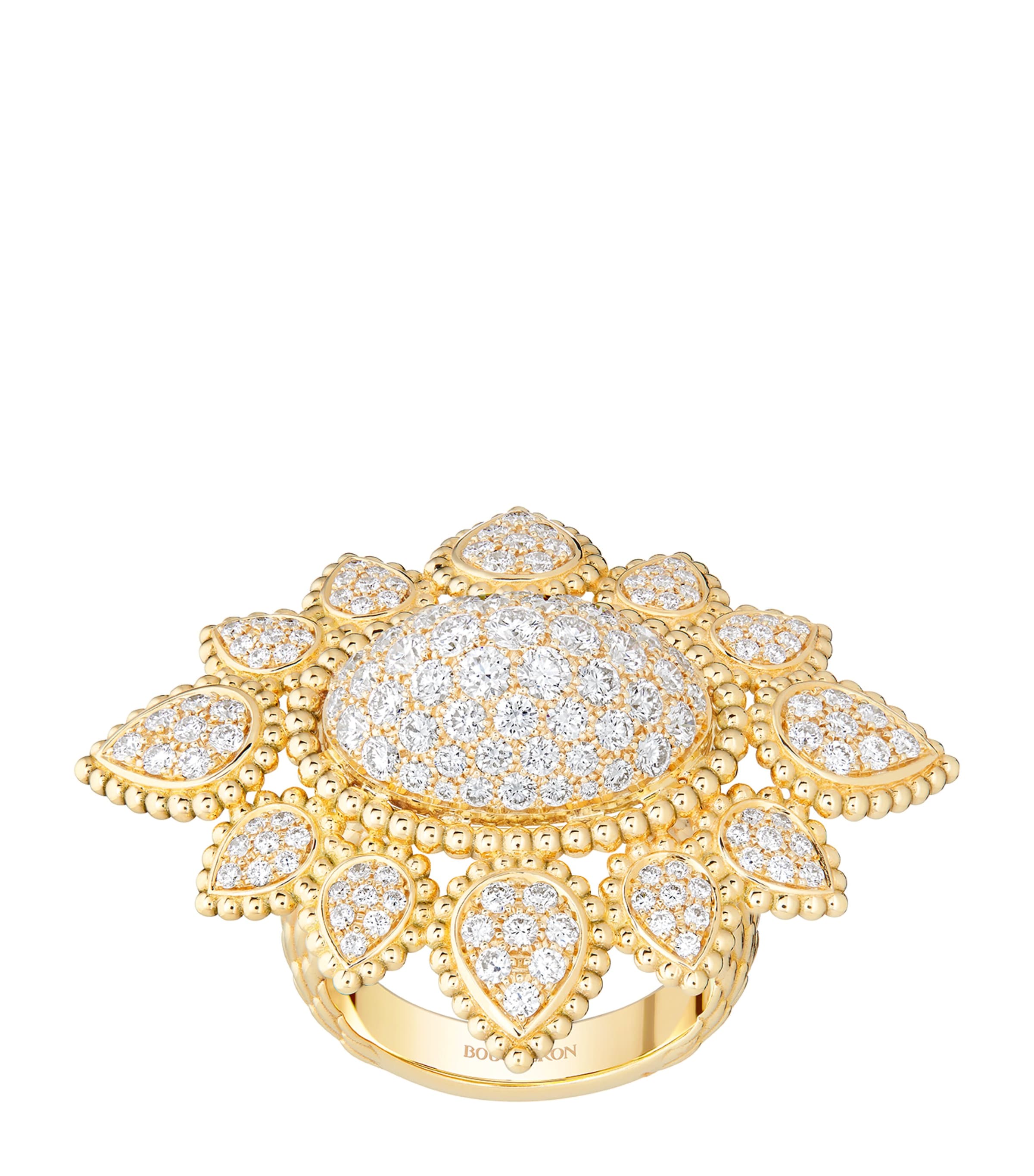 Boucheron Yellow Gold And Diamond Serpent Bohème Vintage Ring In Gold