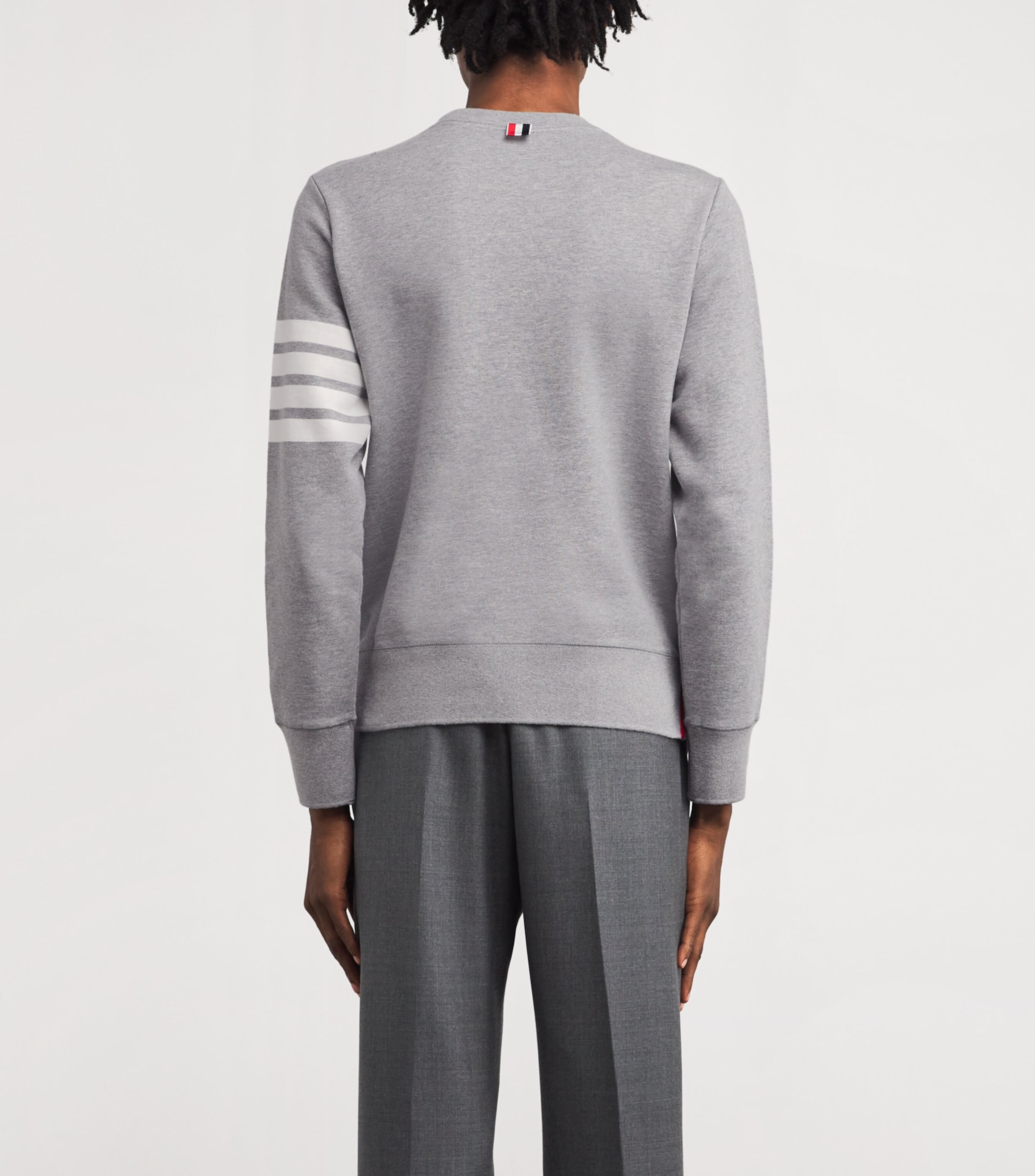 Cotton Embroidered Bird Sweatshirt LIGHT GREY Image 4