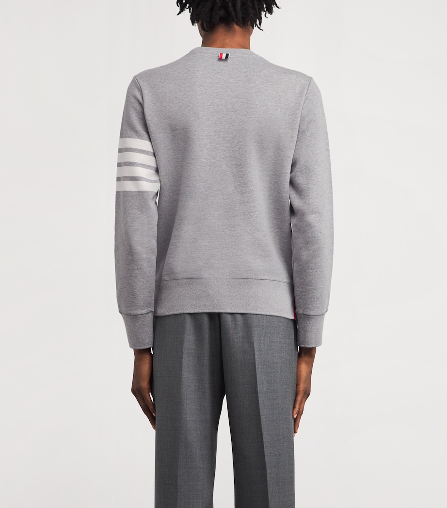 Cotton Embroidered Bird Sweatshirt LIGHT GREY Image 4