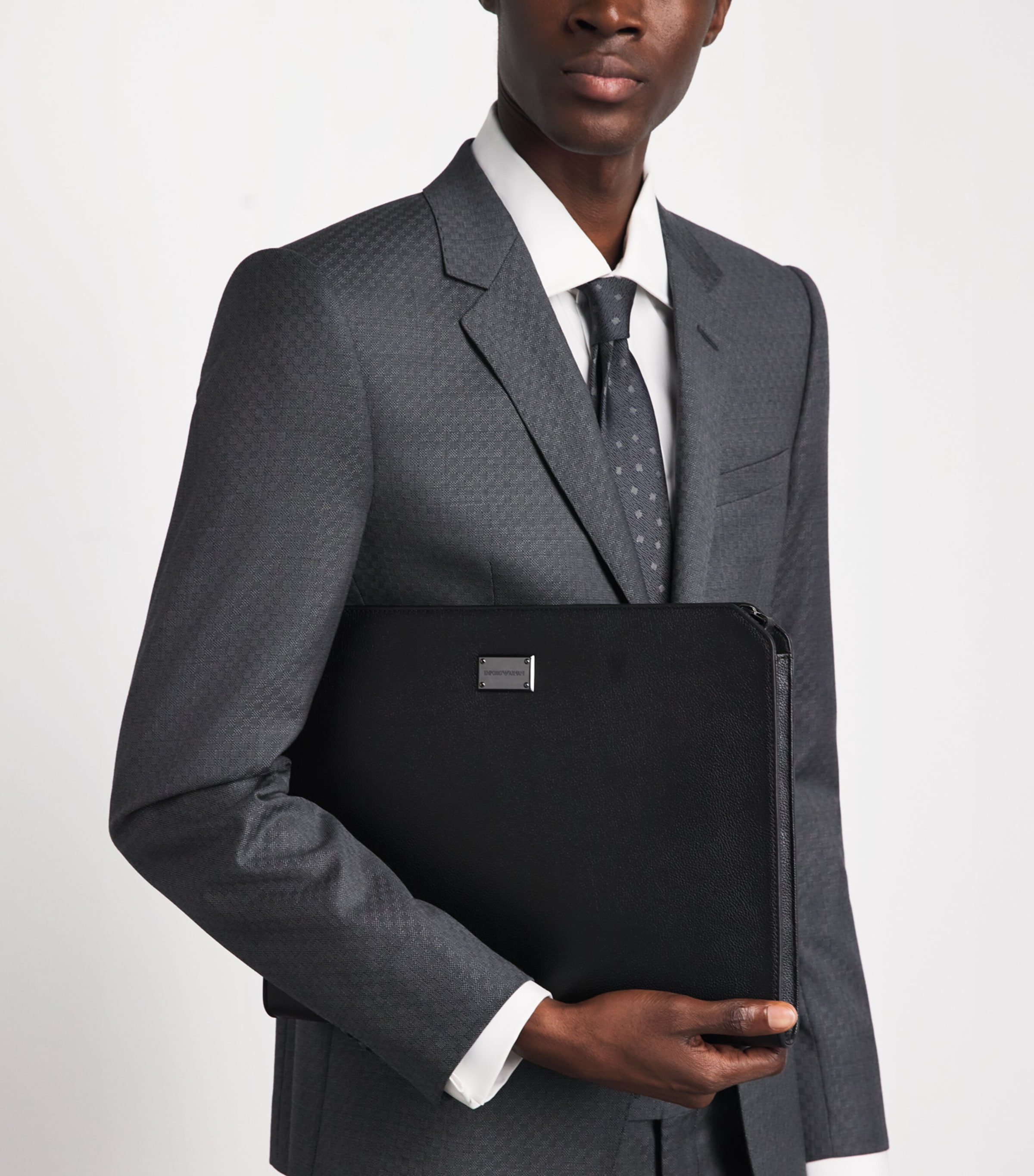 Emporio Armani Leather Logo Portfolio Pouch Image 2
