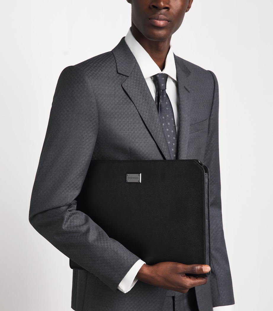 Emporio Armani Leather Logo Portfolio Pouch Image 2