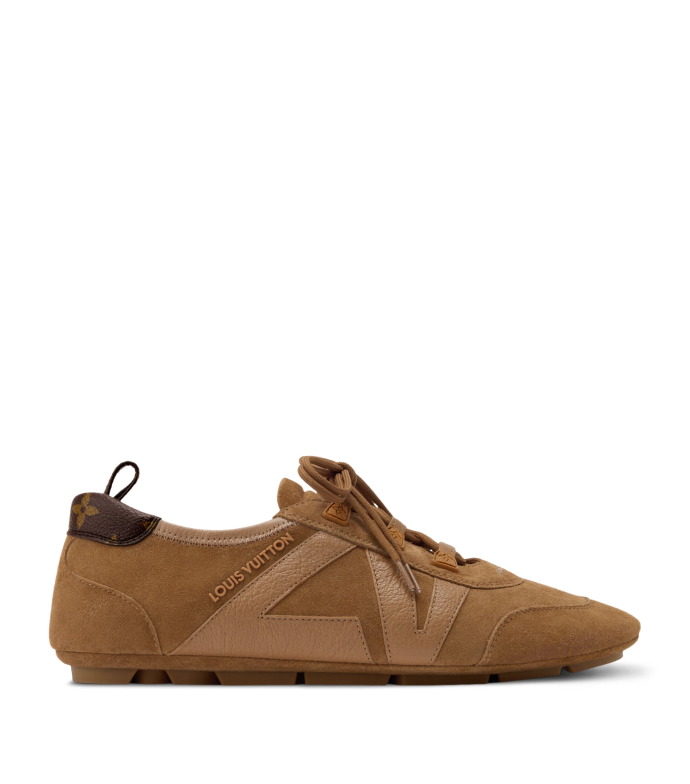 LOUIS VUITTON Suede LV Sneakerina Sneakers Cocnac Brown