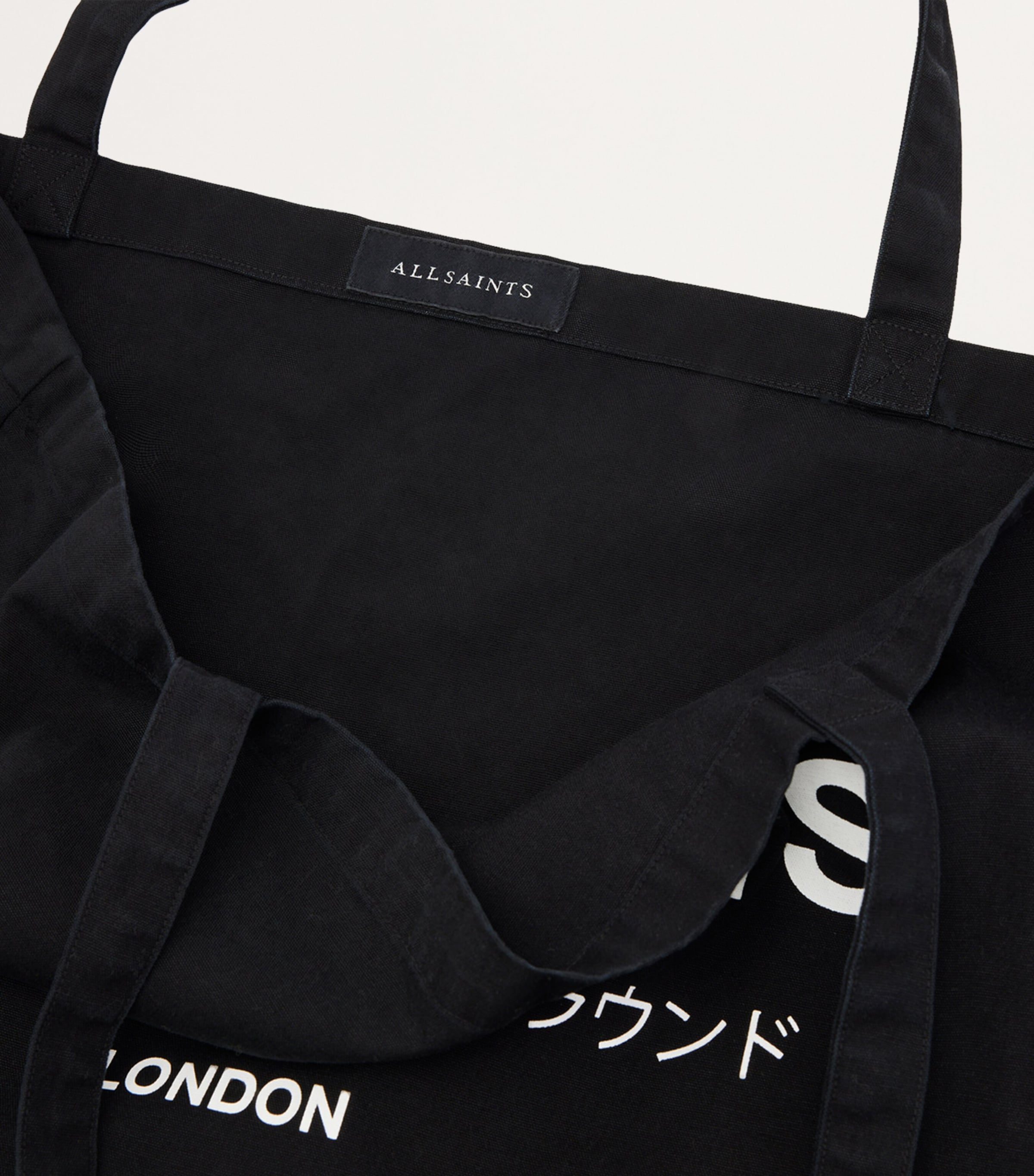 Cotton Underground Tote Bag BLACK/CHALK Image 4