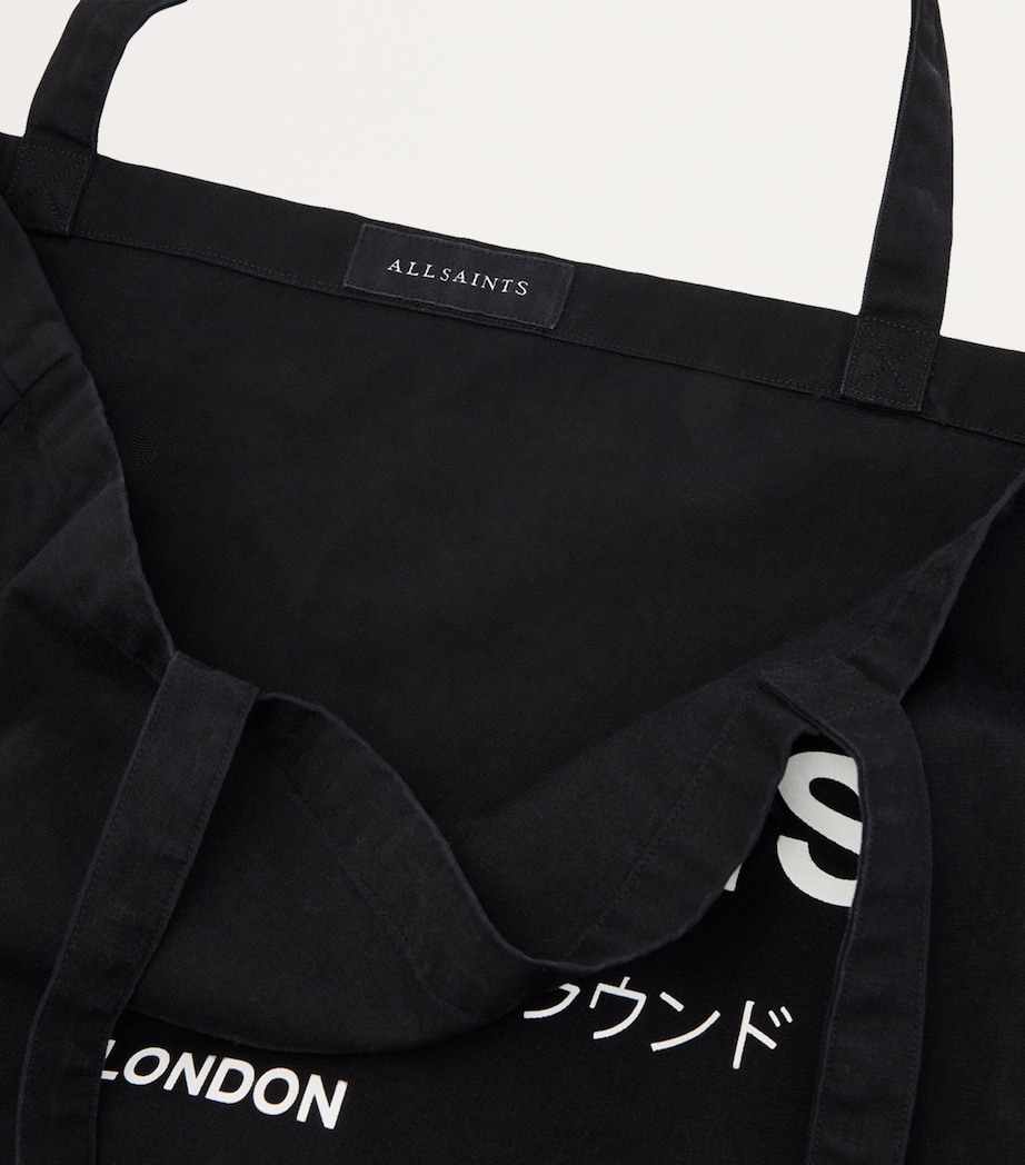 Cotton Underground Tote Bag BLACK/CHALK Image 4