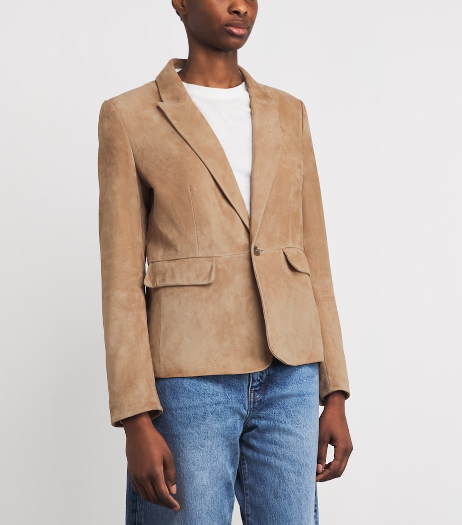 Suede Sleek Blazer LTCM LIGHT CAMEL Image 4