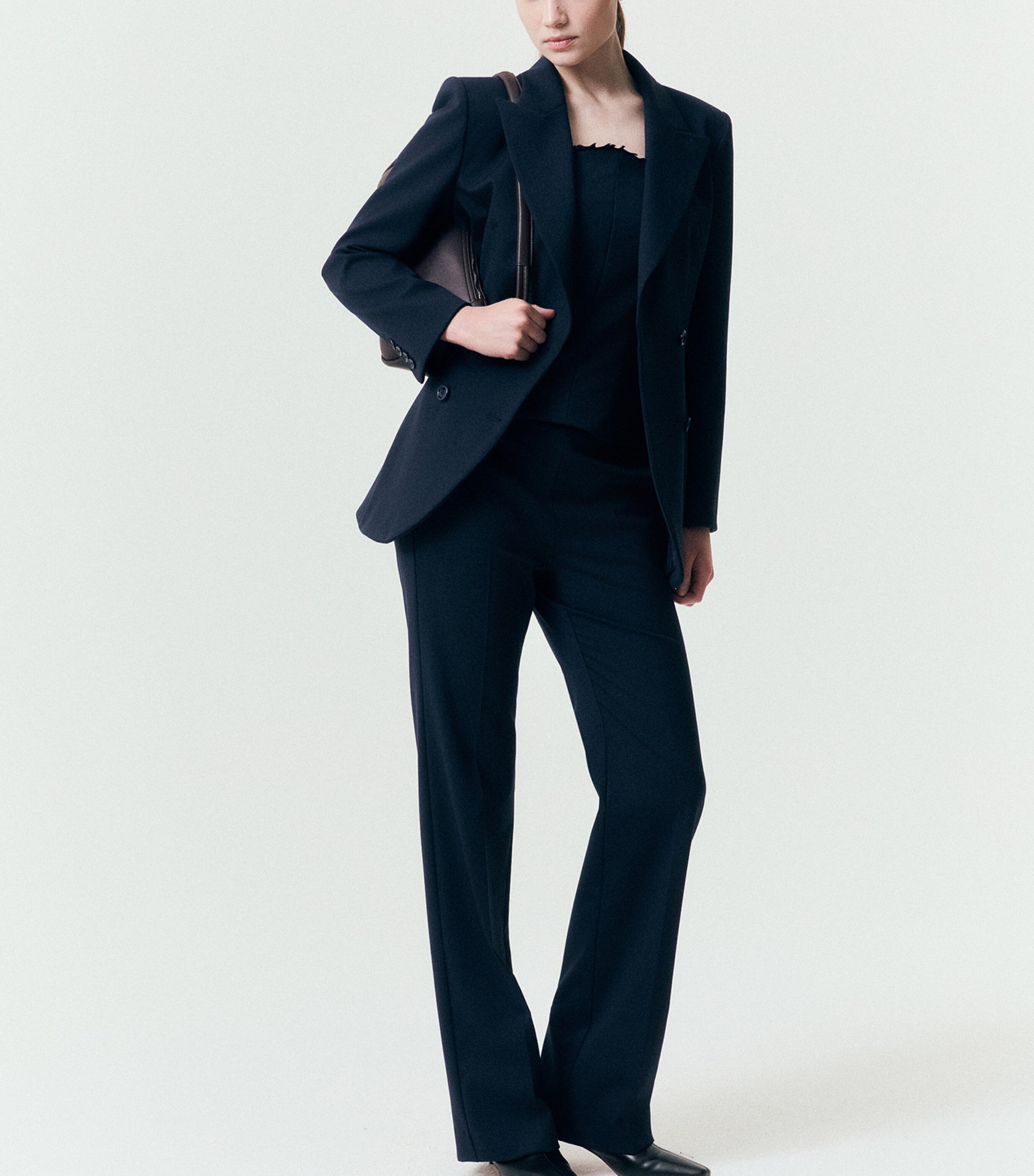 Marella Womens Double-Breasted Blazer Navy Image 2