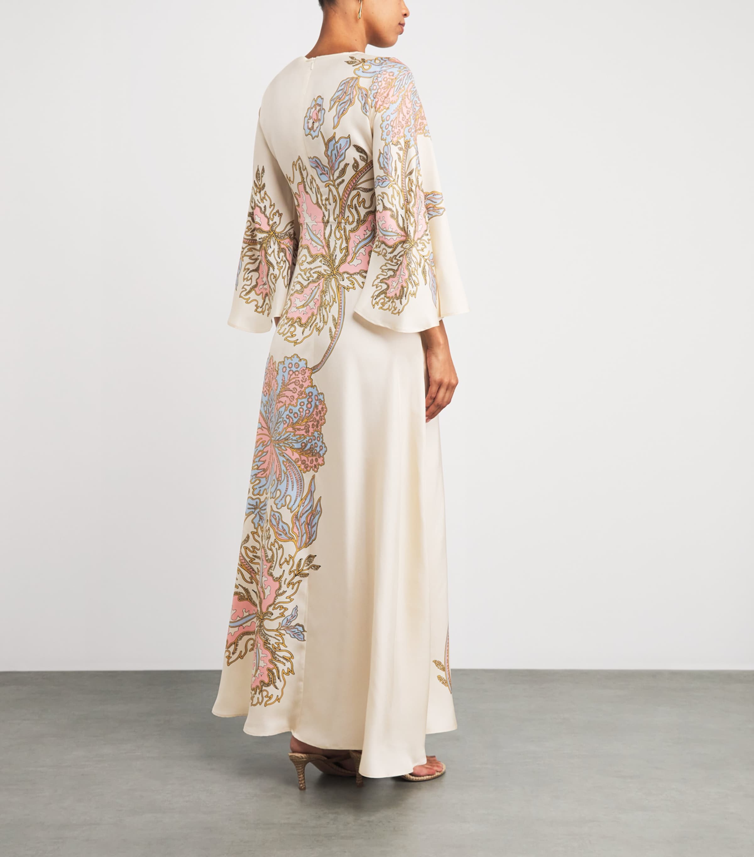 La Doublej Womens Silk Sorella Kaftan Maxi Dress Swathe Placée Image 4