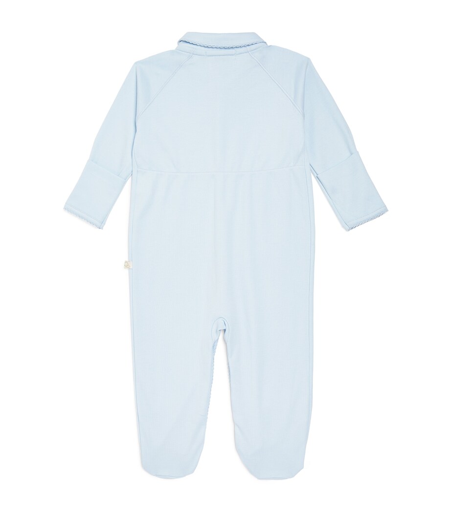 Marie-Chantal Angel Wing Sleepsuit with Mittens (0-12 Months) Blue Image 1