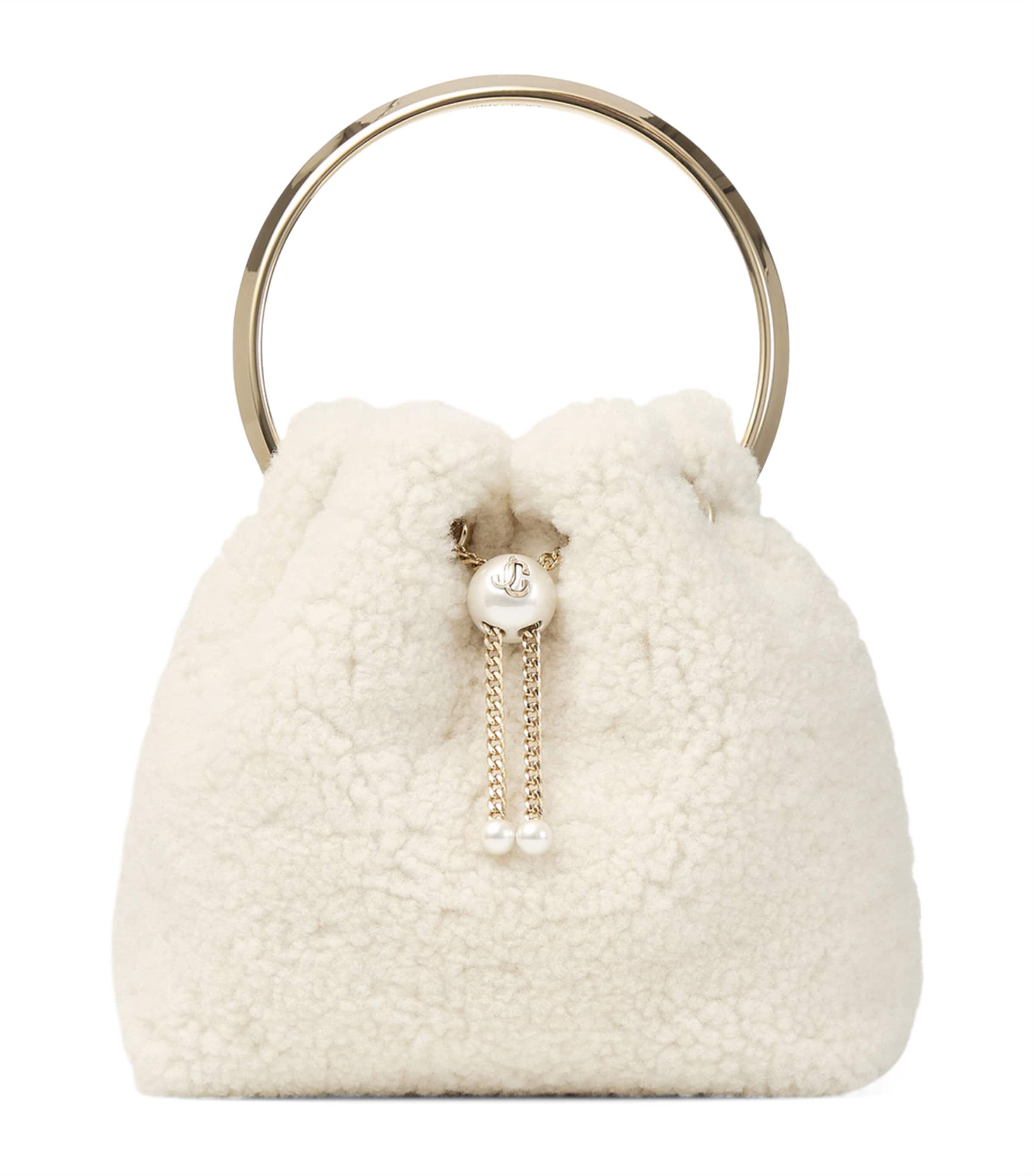 Bon Bon Shearling Top-Handle Bag NATURAL/LIGHT GOLD Image 1