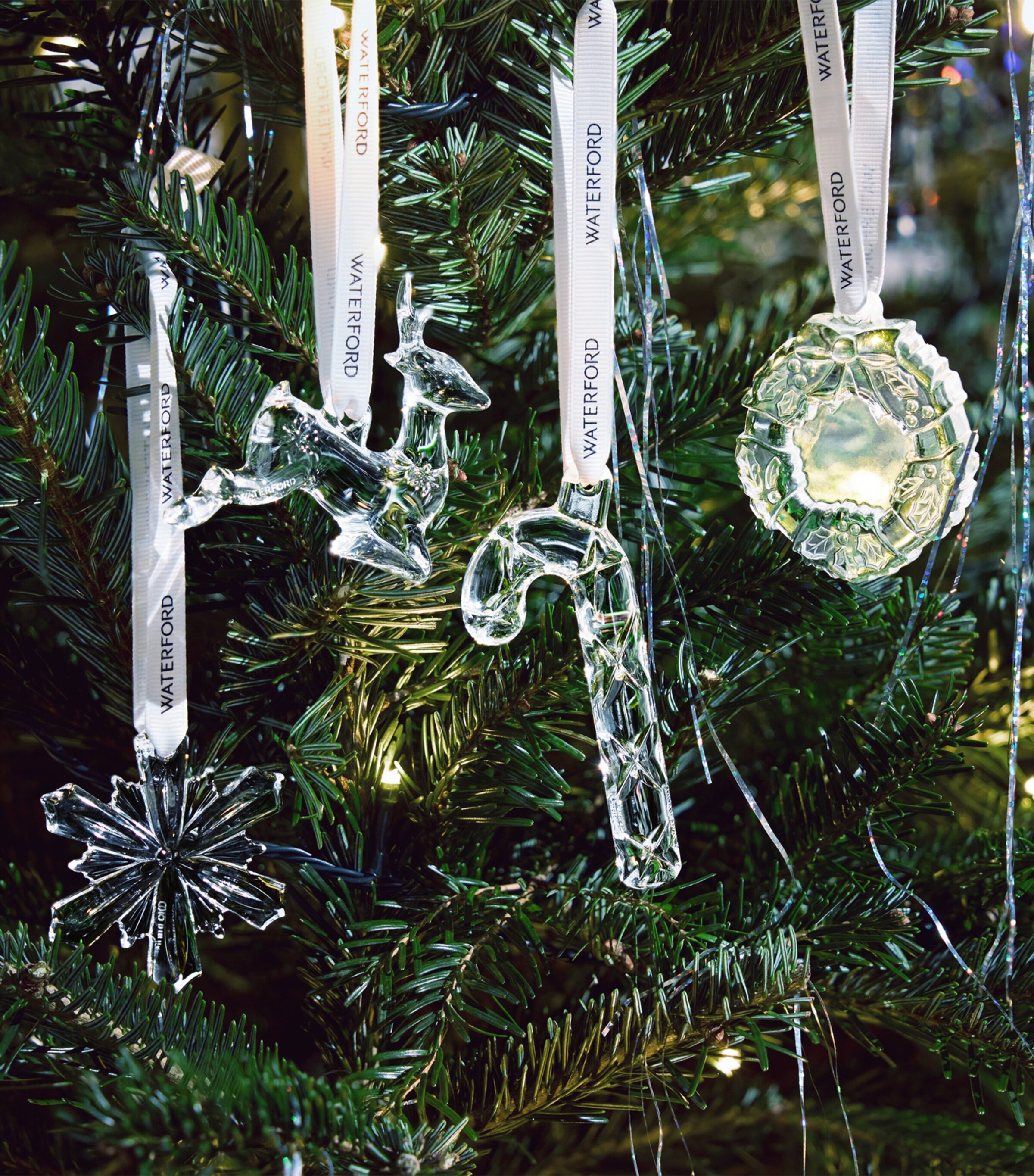 Crystal Mini Reindeer Tree Decoration CLEAR Image 2