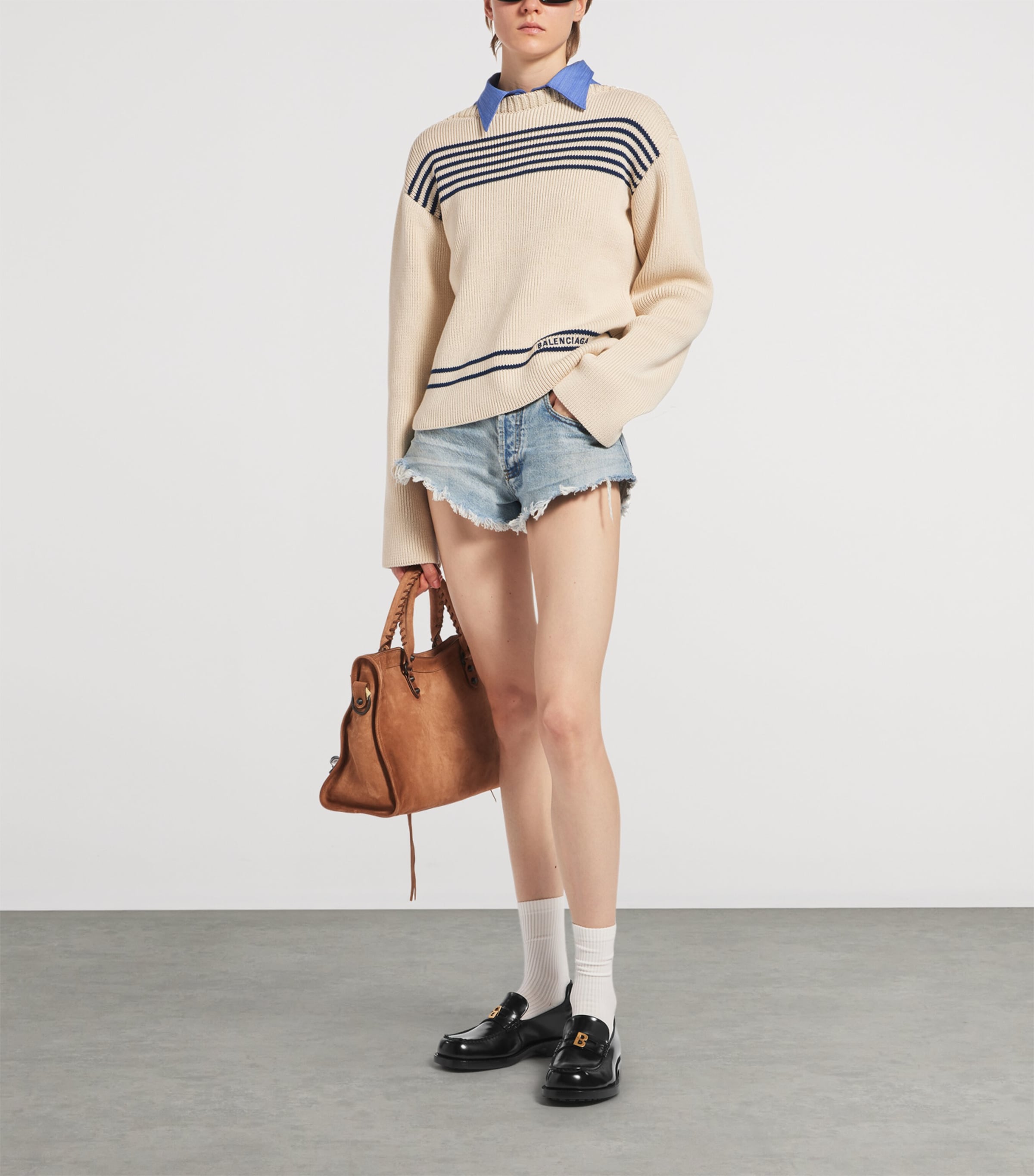Balenciaga Leather Comfy Loafers Image 2