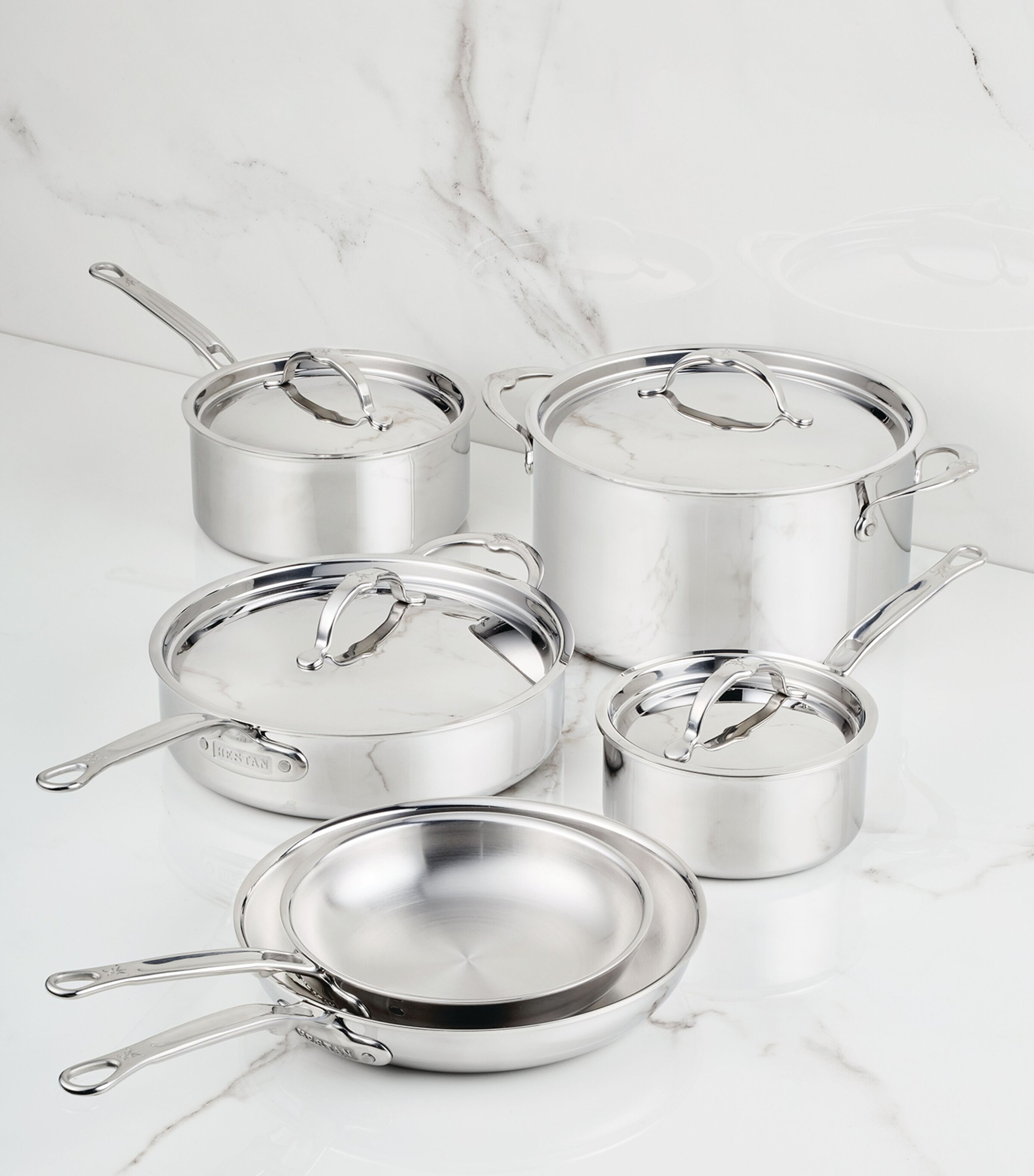 Hestan ProBond Luxe 10-Piece Cookware Set Silver Image 3