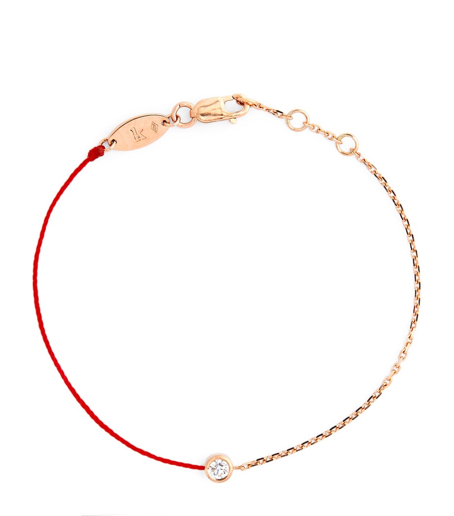 Rose Gold and Diamond Pure Half-Chain Bracelet RED Image 1