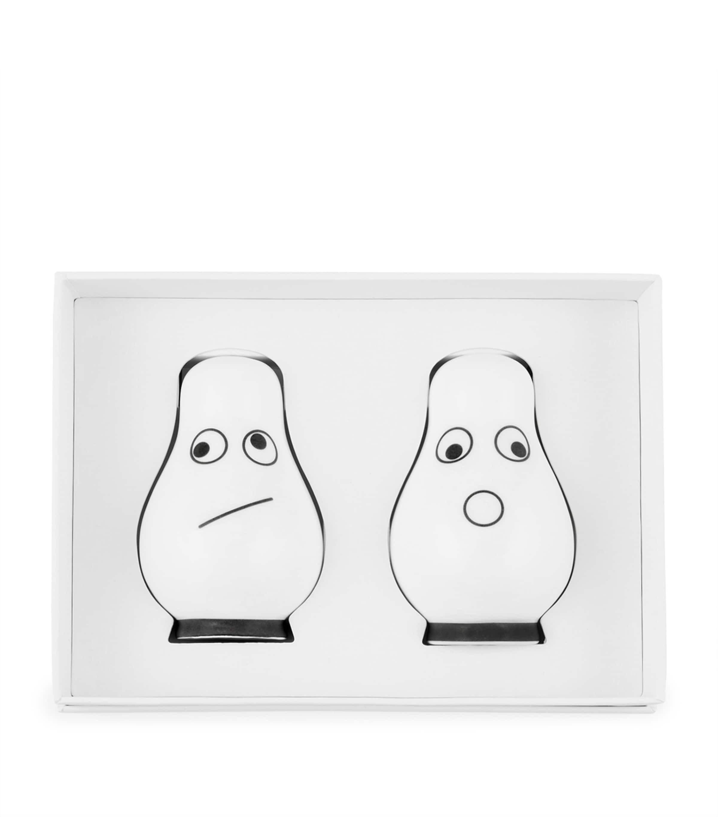 Bone China Eyes Salt and Pepper Shakers WHITE Image 3