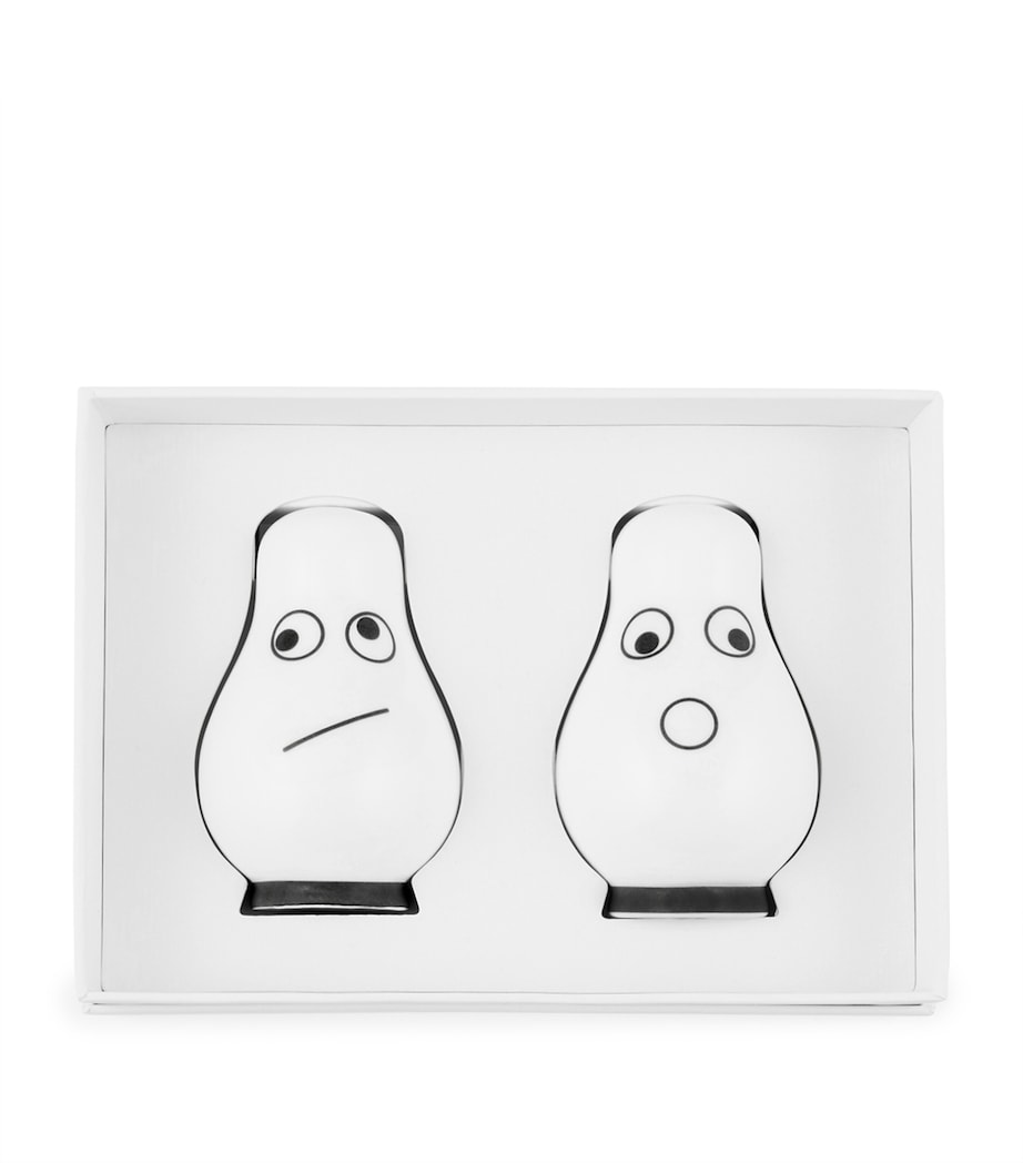 Bone China Eyes Salt and Pepper Shakers WHITE Image 3