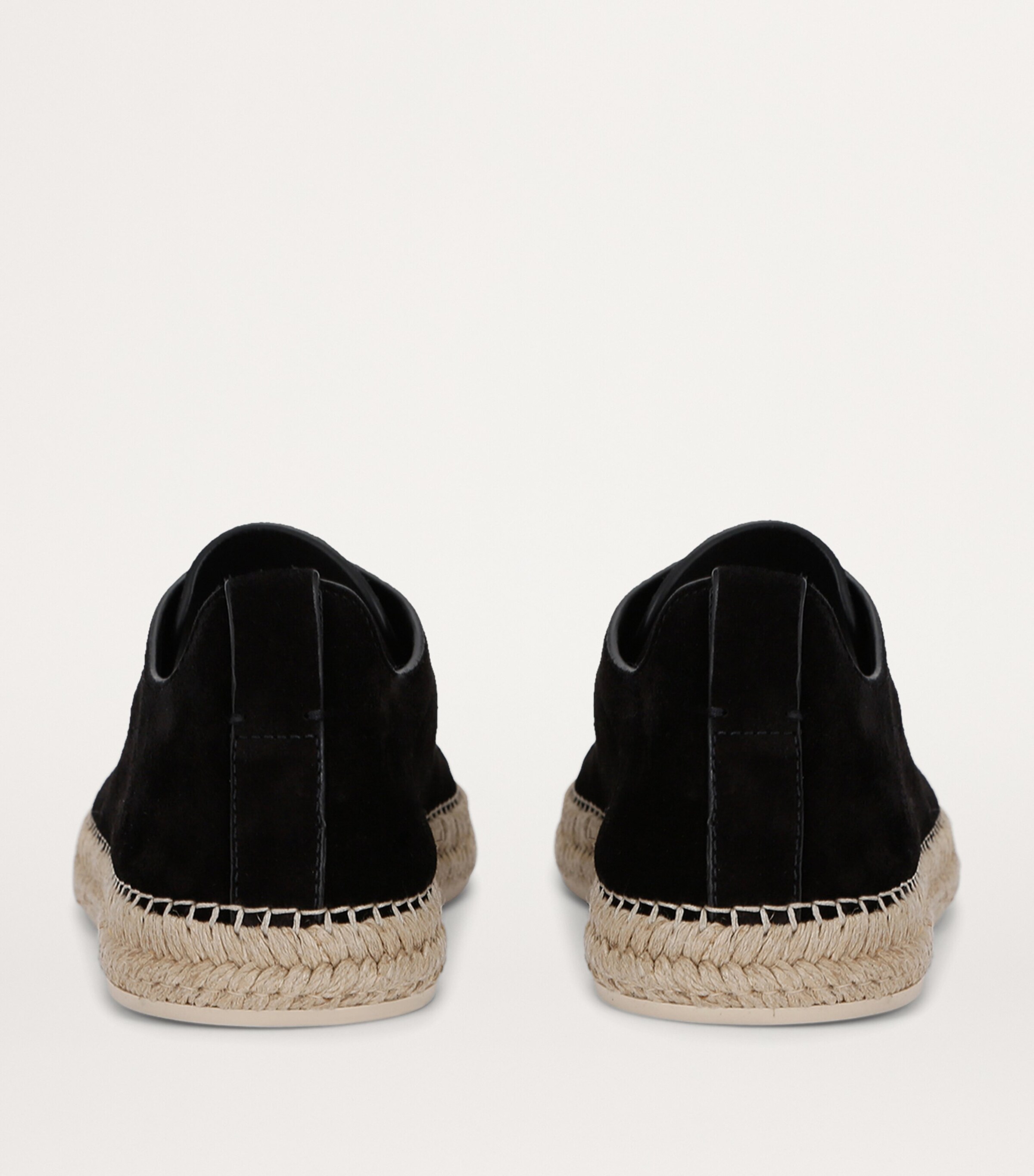 Suede Triple Stitch Espadrilles BLACK Image 2