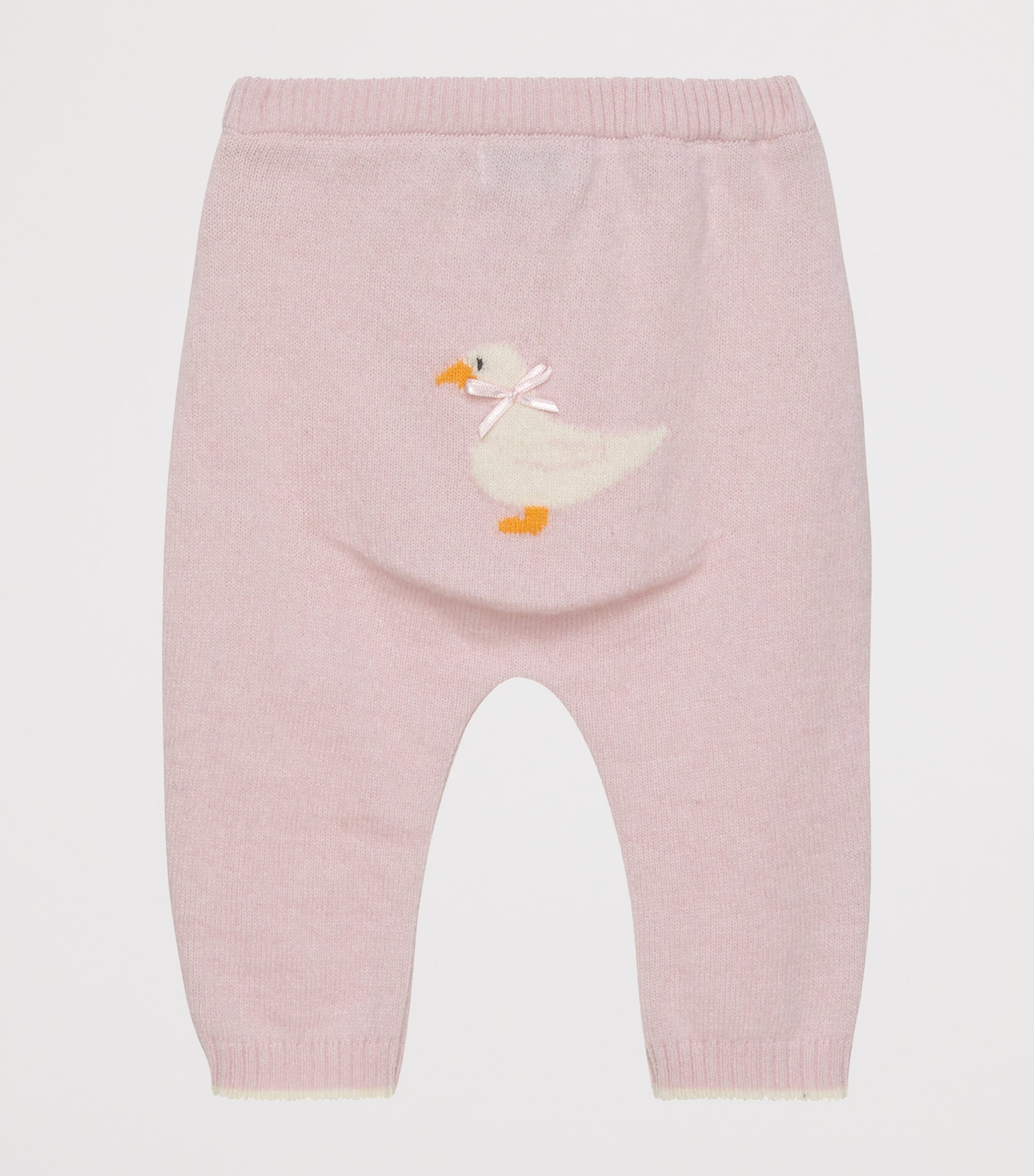 Wool-Blend Duck Intarsia Leggings (1-9 Months) PALE PINK Image 2