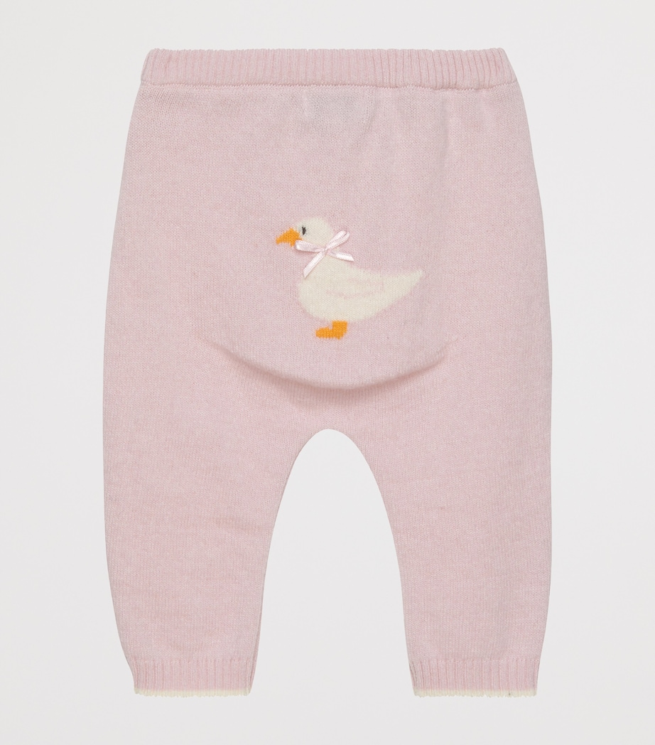 Wool-Blend Duck Intarsia Leggings (1-9 Months) PALE PINK Image 2