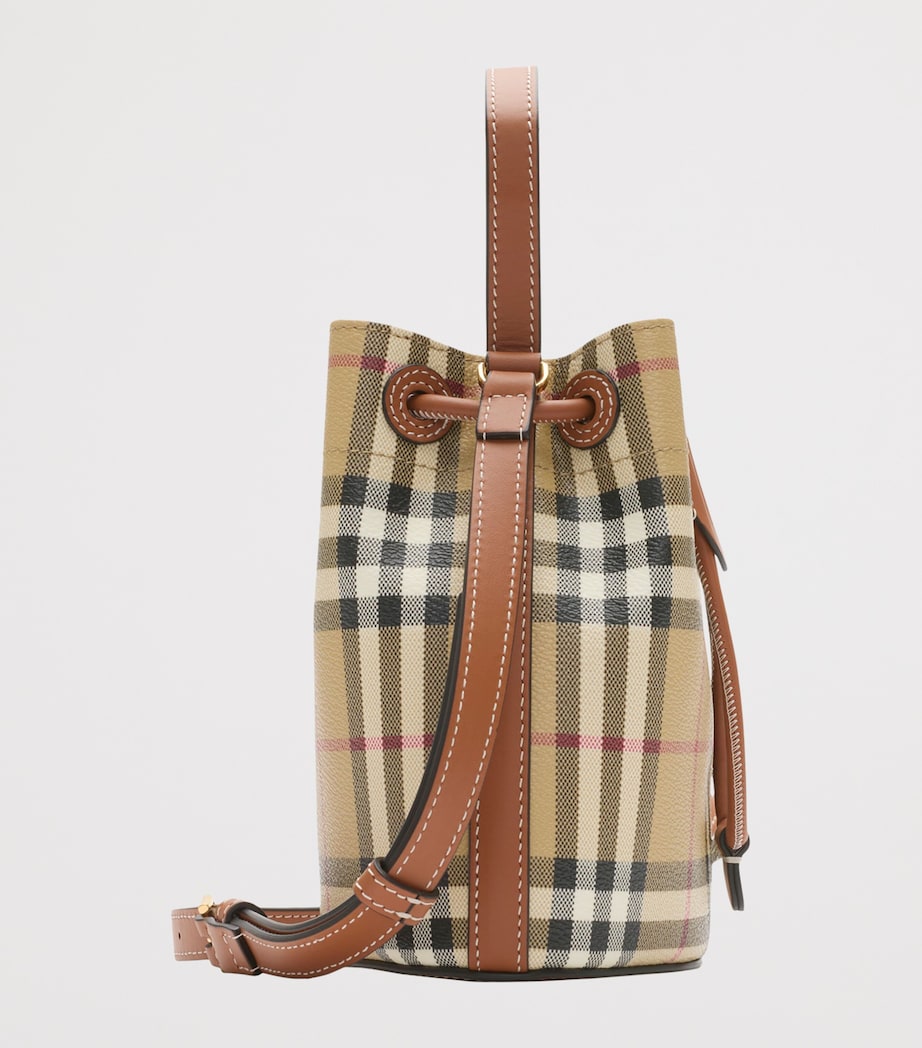 Mini Check Bucket Bag VNTG CHK/BRIAR BROWN Image 4