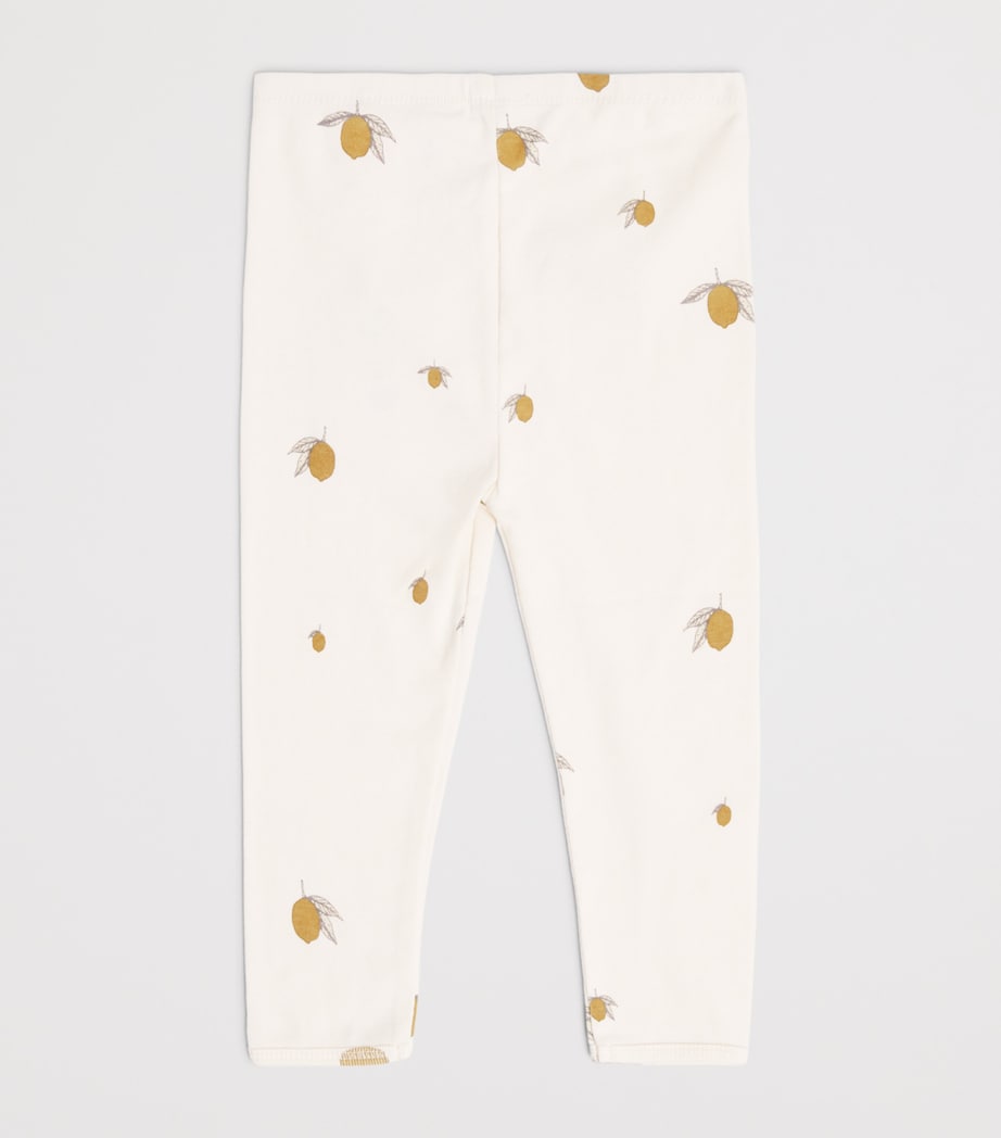 KONGES SLOJD Organic Cotton Lemon Leggings (0-24 Months) Image 2