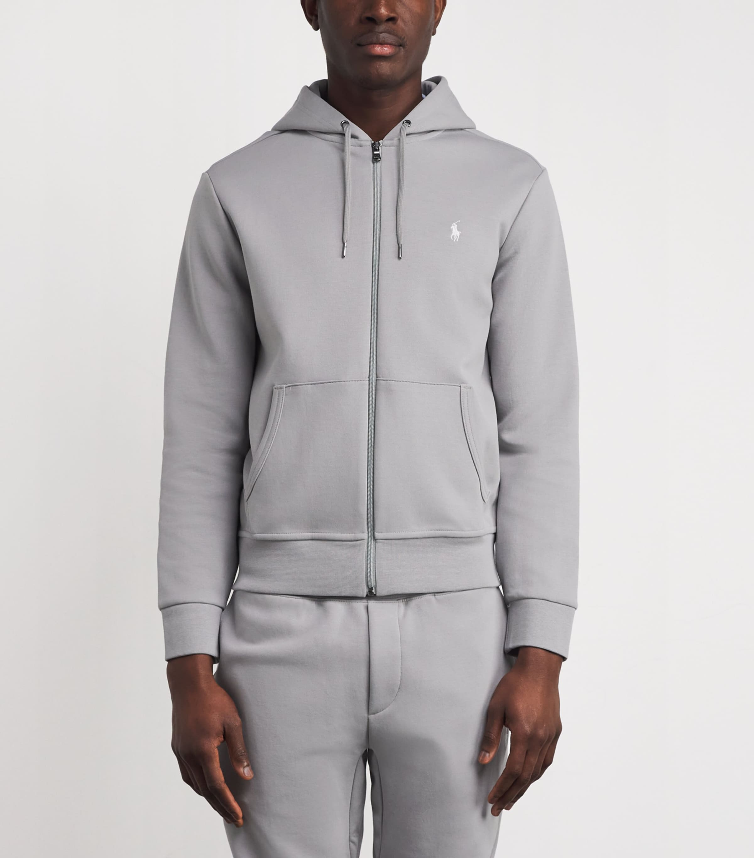 Tech Knit Zip-Up Hoodie GREY Image 3