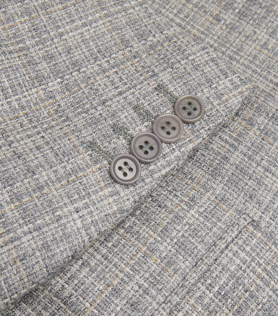 Silk-Wool Check Blazer 119 Image 5