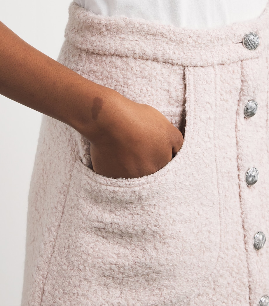 Alpaca-Cashmere Brushed Bouclé Mini Skirt BLUSH Image 6