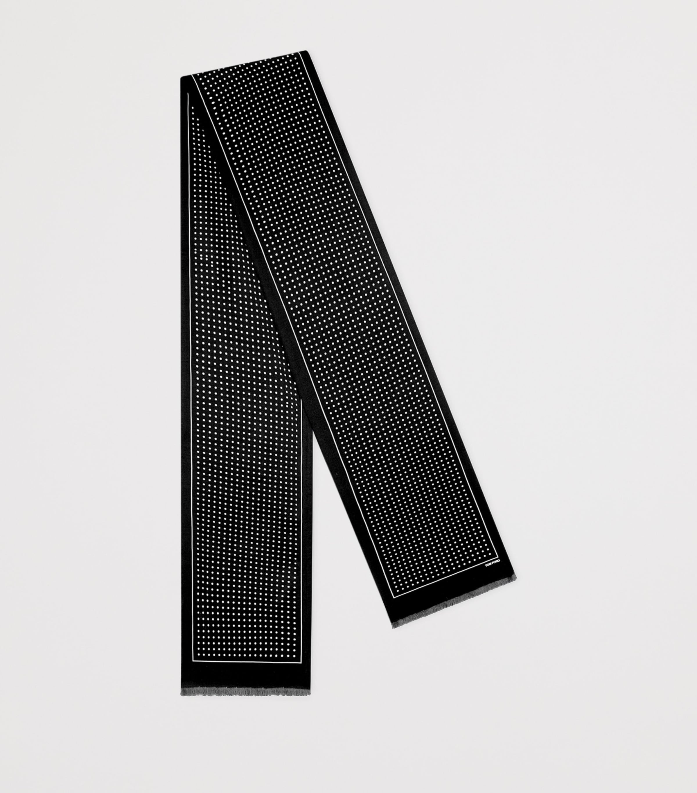 Silk Polka Dot Print Scarf NAA Image 2