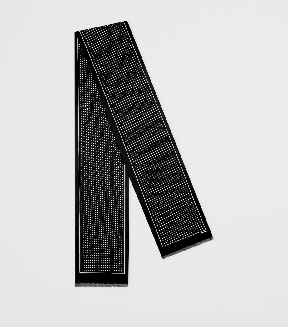 Silk Polka Dot Print Scarf NAA Image 2