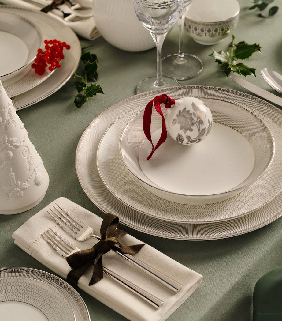 Bone China Silver Tonquin Teacup and Saucer SILVER Image 5