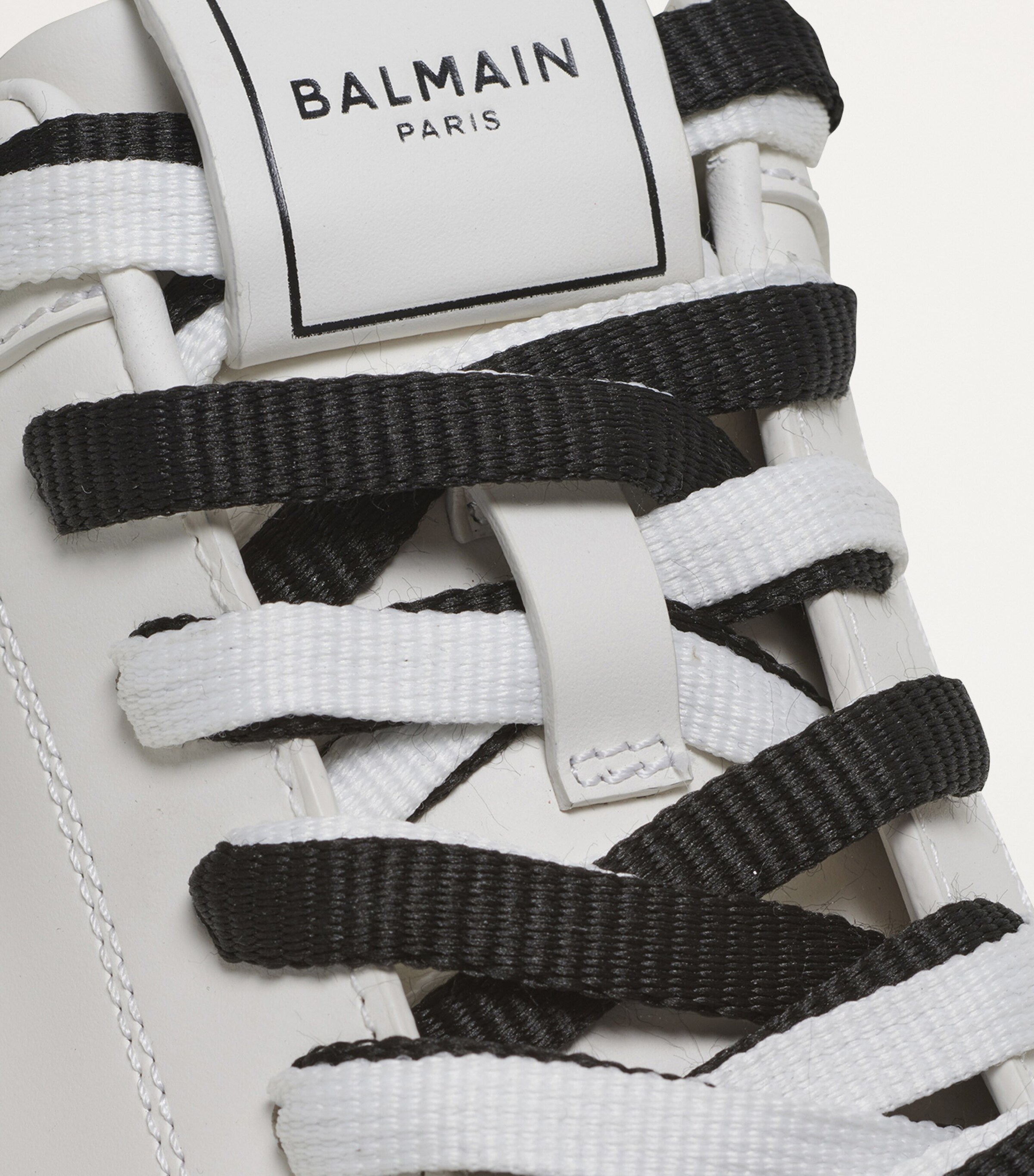 Balmain Leather B-Court Sneakers Blanc Image 10