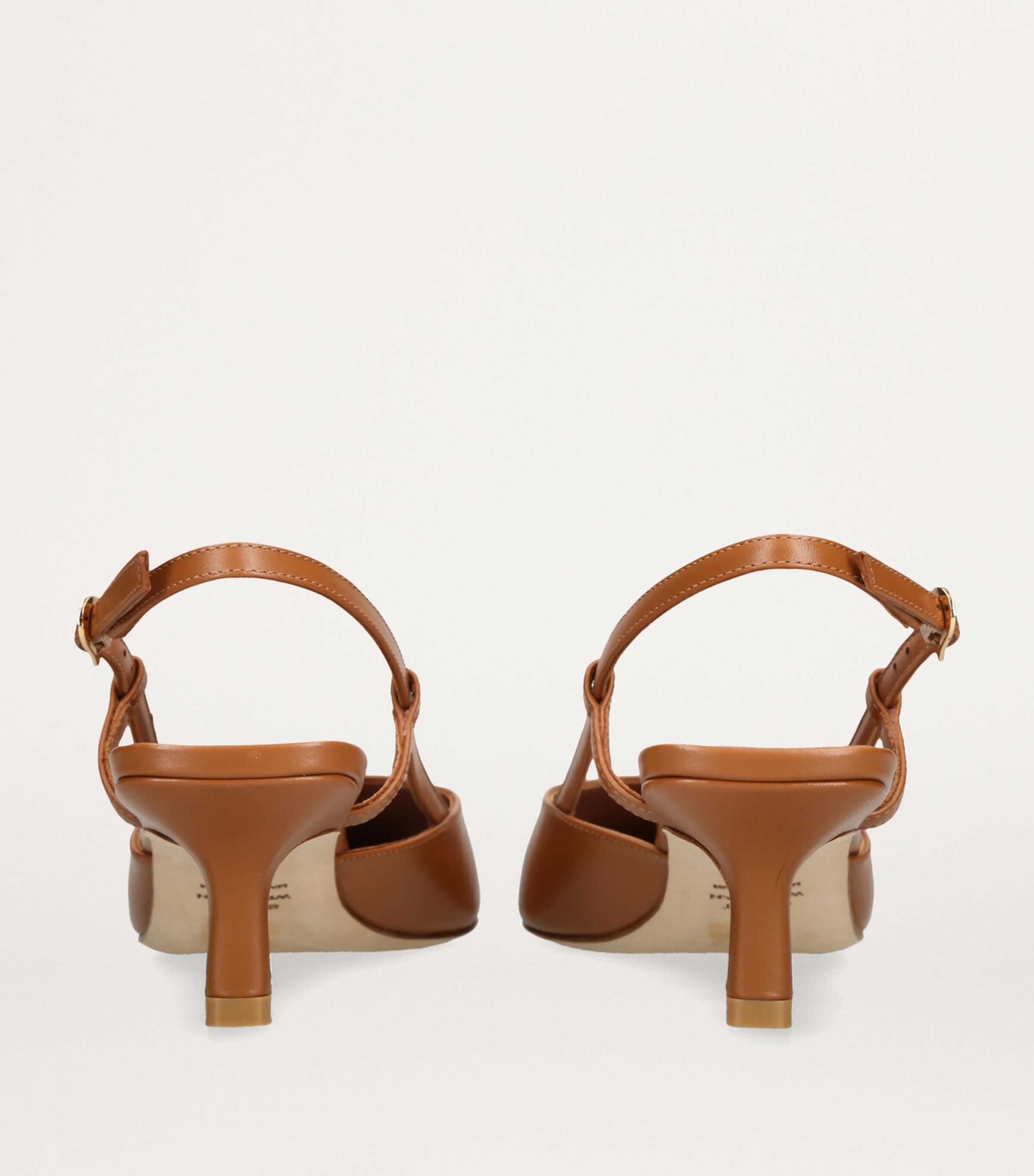 Leather Vinnie Slingback Pumps 50 TAN Image 2