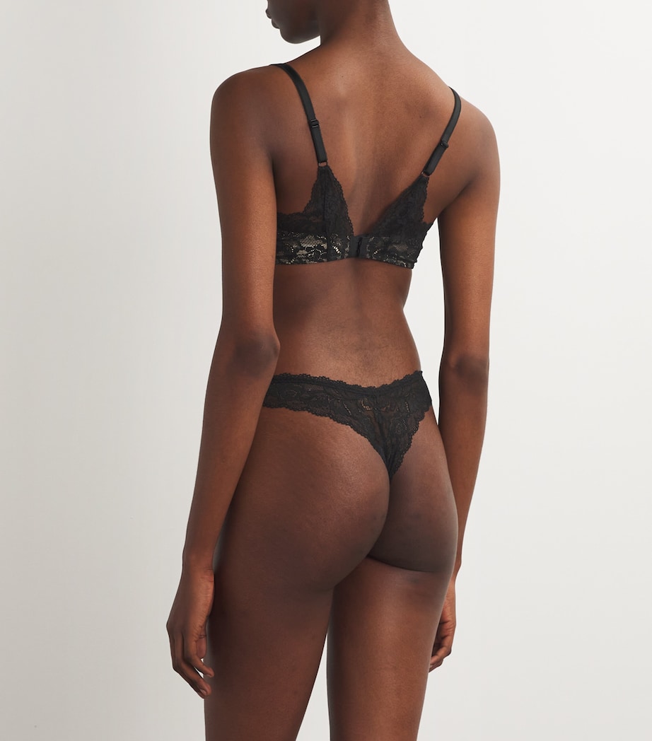 Lace Rosessence Tanga BLACK Image 3