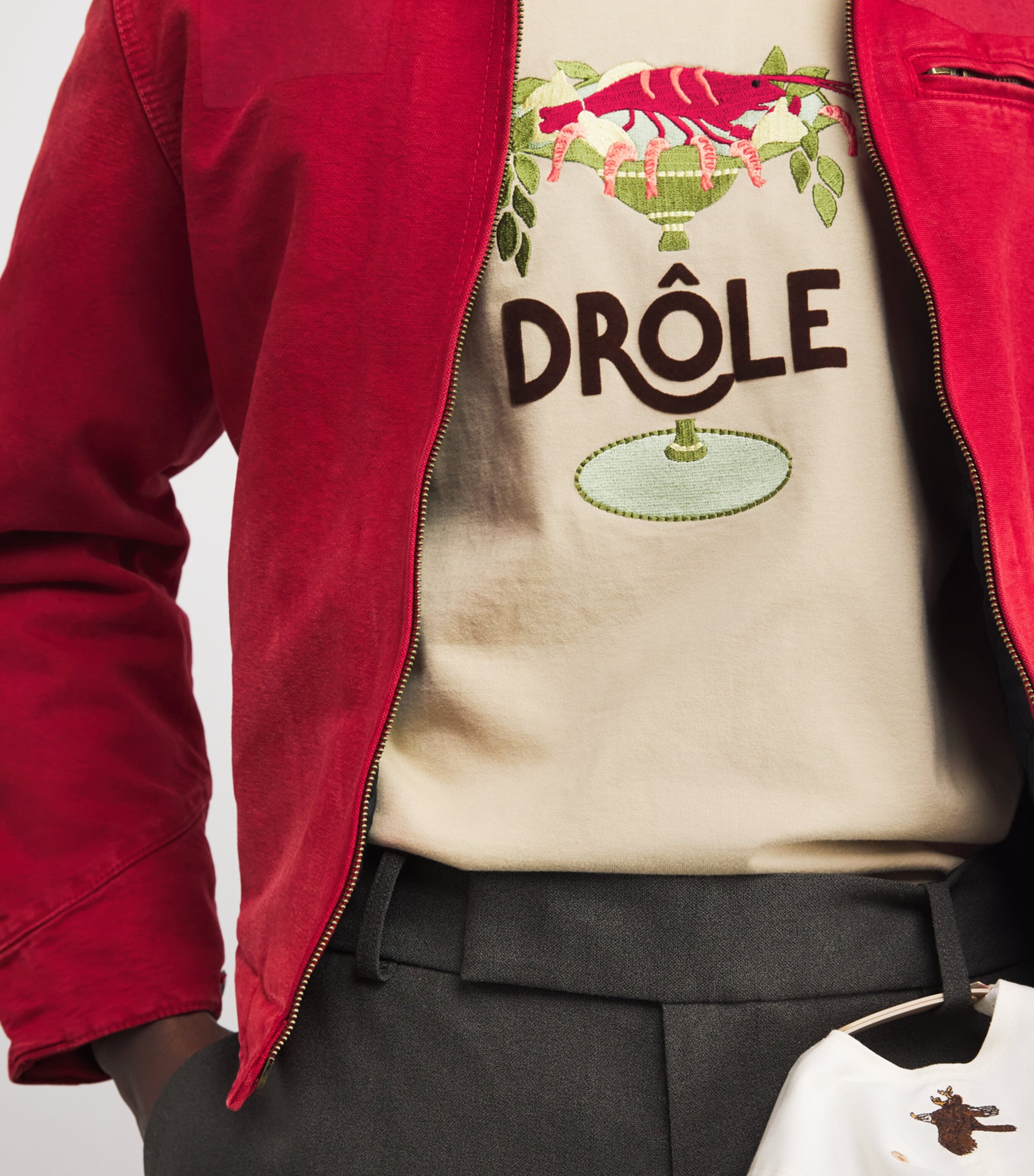 Cotton Lobster Cup T-Shirt BEIGE Image 6