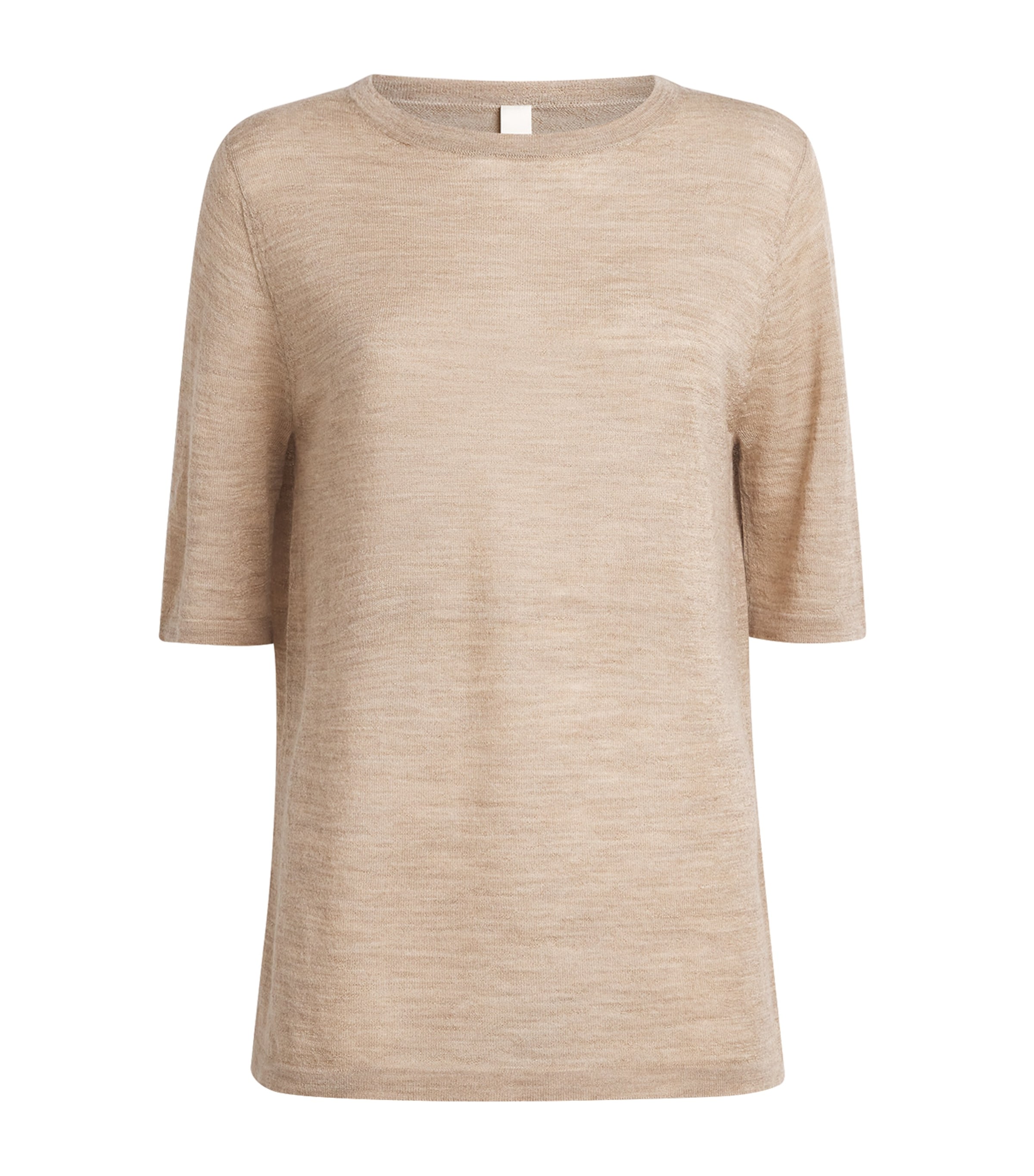 Lauren Manoogian Womens Baby Alpaca-Mulberry Silk T-Shirt Oak Image 1
