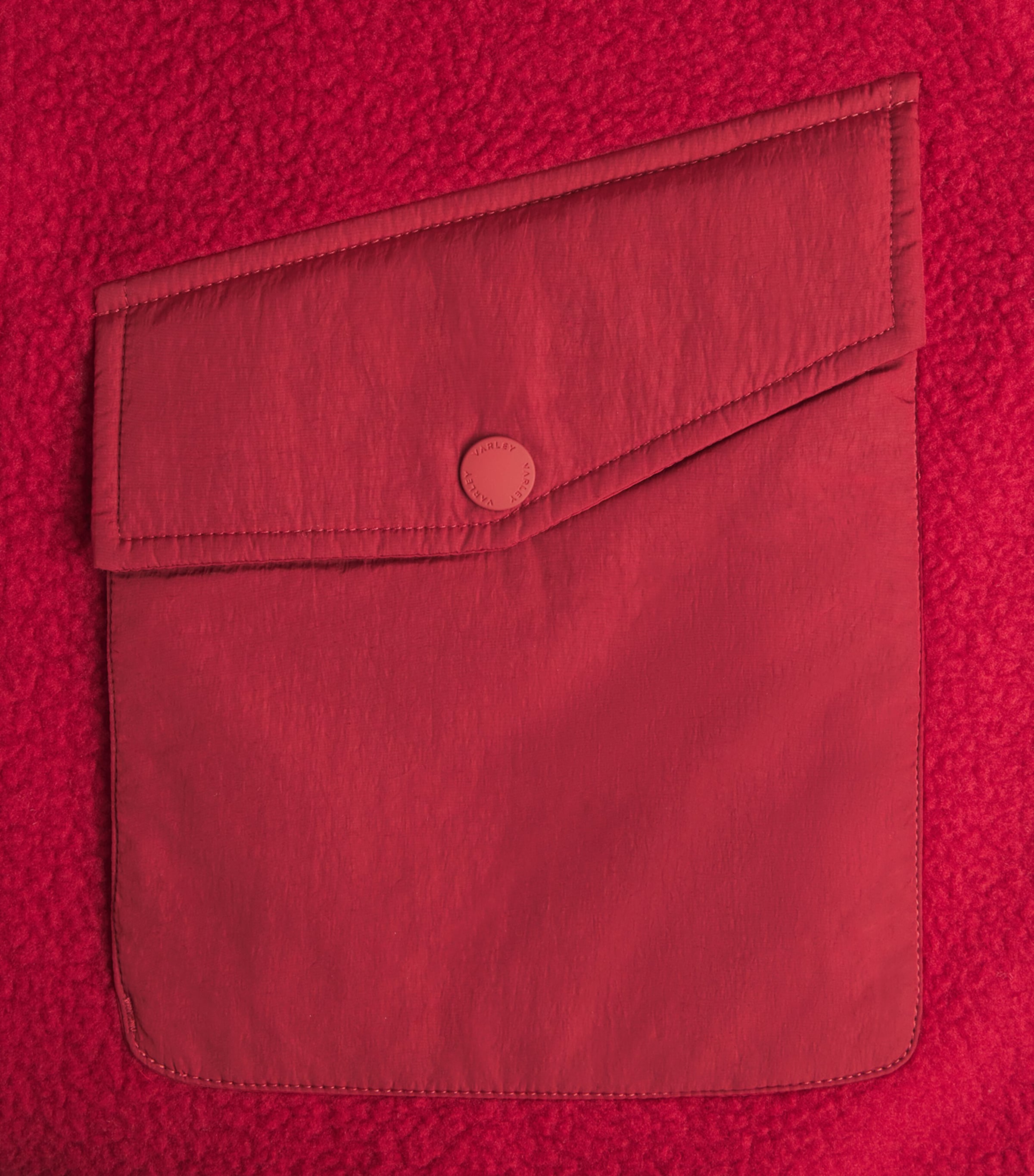 Marina Collarless Fleece RED DAHLIA Image 5